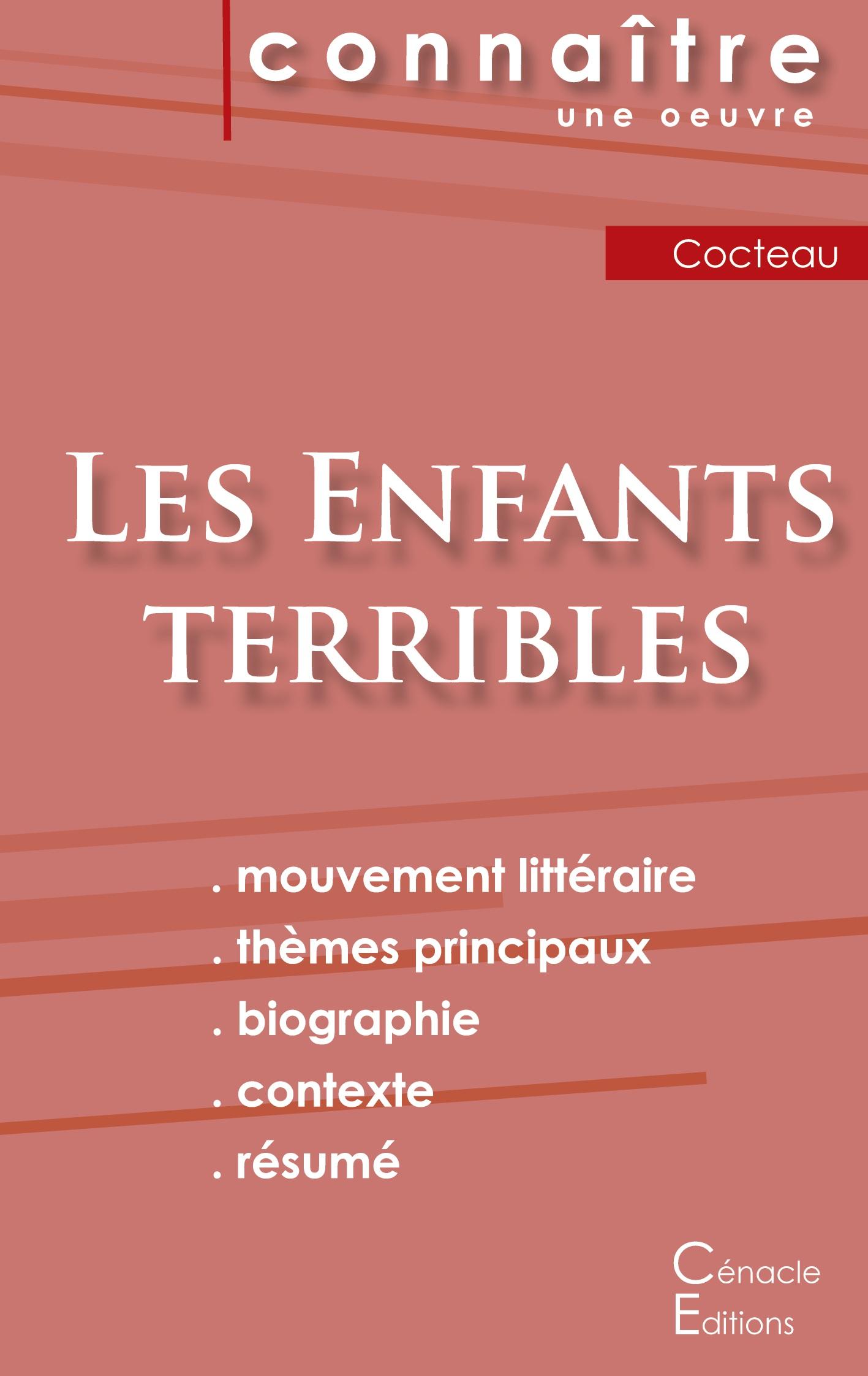 Vorderes Coverbild Fiche de lecture Les Enfants terribles de Jean Cocteau (Analyse littéraire de référence et résumé complet)