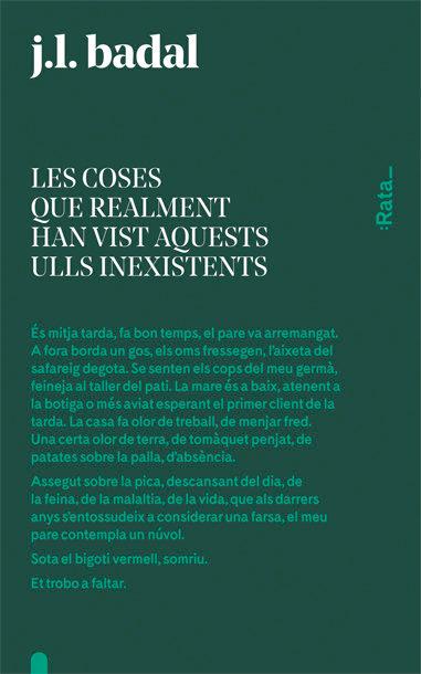 Vorderes Coverbild Les coses que realment han vist aquests ulls inexistents