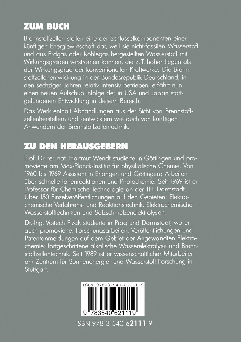 Rückseitencover Brennstoffzellen