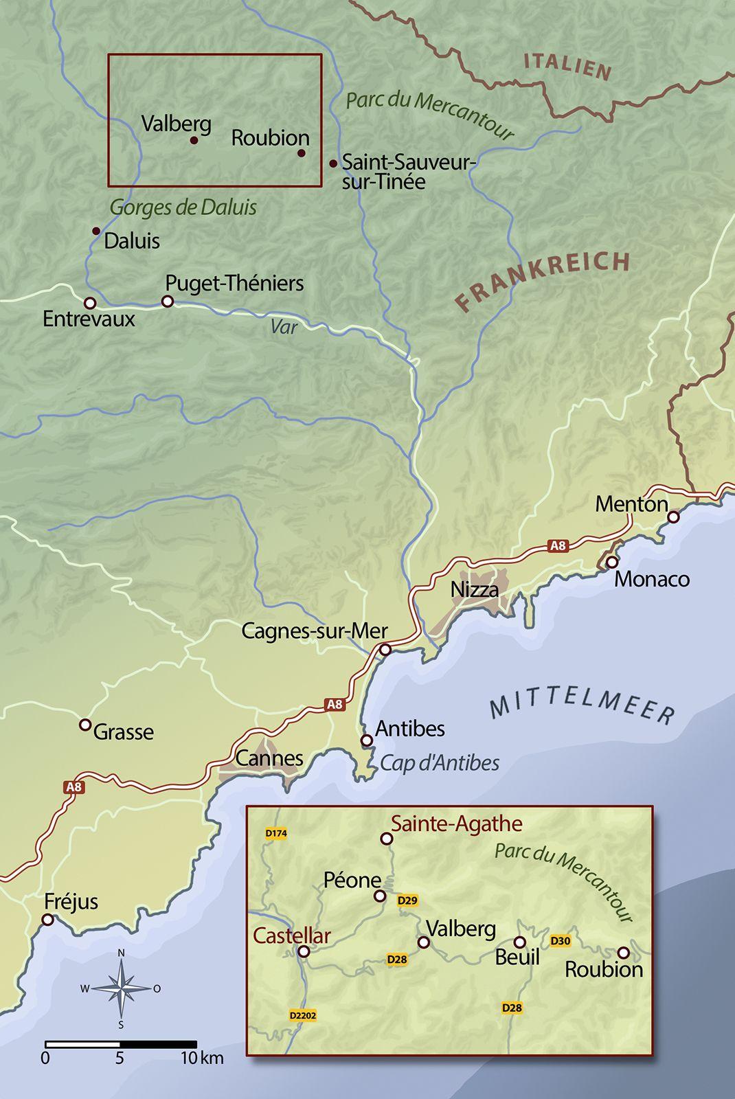 Beispielinhalt (Bild) Wölfe an der Côte d'Azur