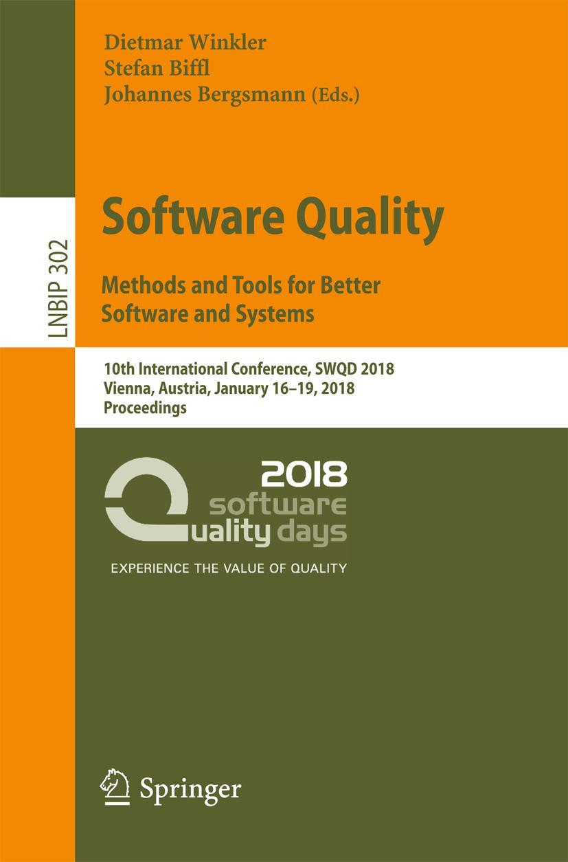 Vorderes Coverbild Software Quality: Methods and Tools for Better Software and Systems