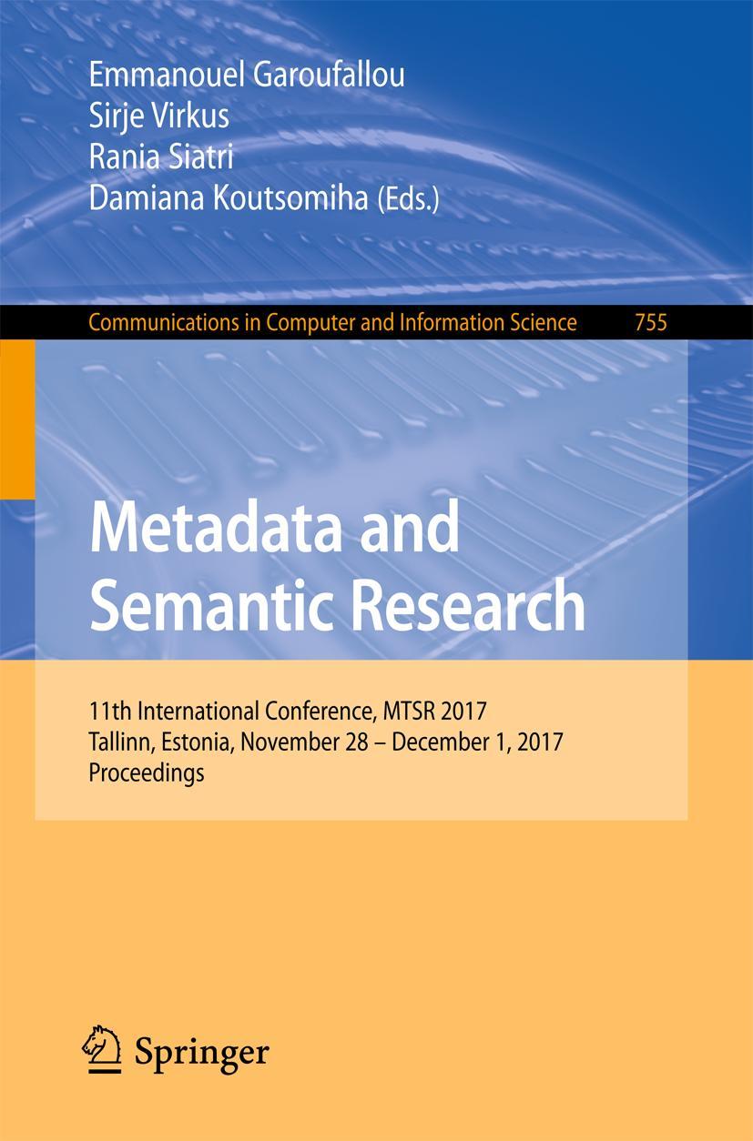 Vorderes Coverbild Metadata and Semantic Research