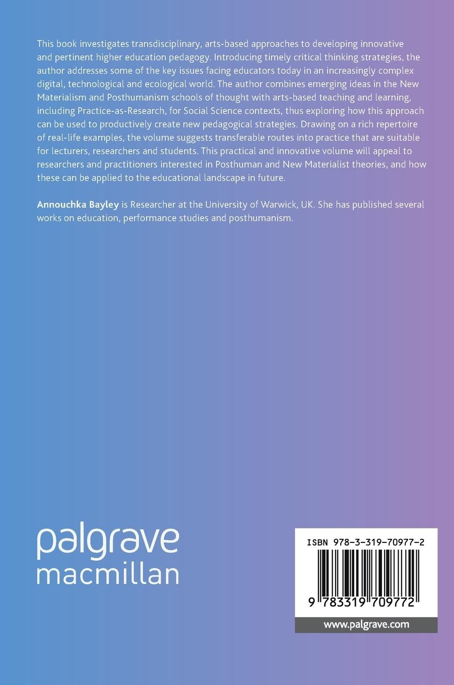 Rückseitencover Posthuman Pedagogies in Practice