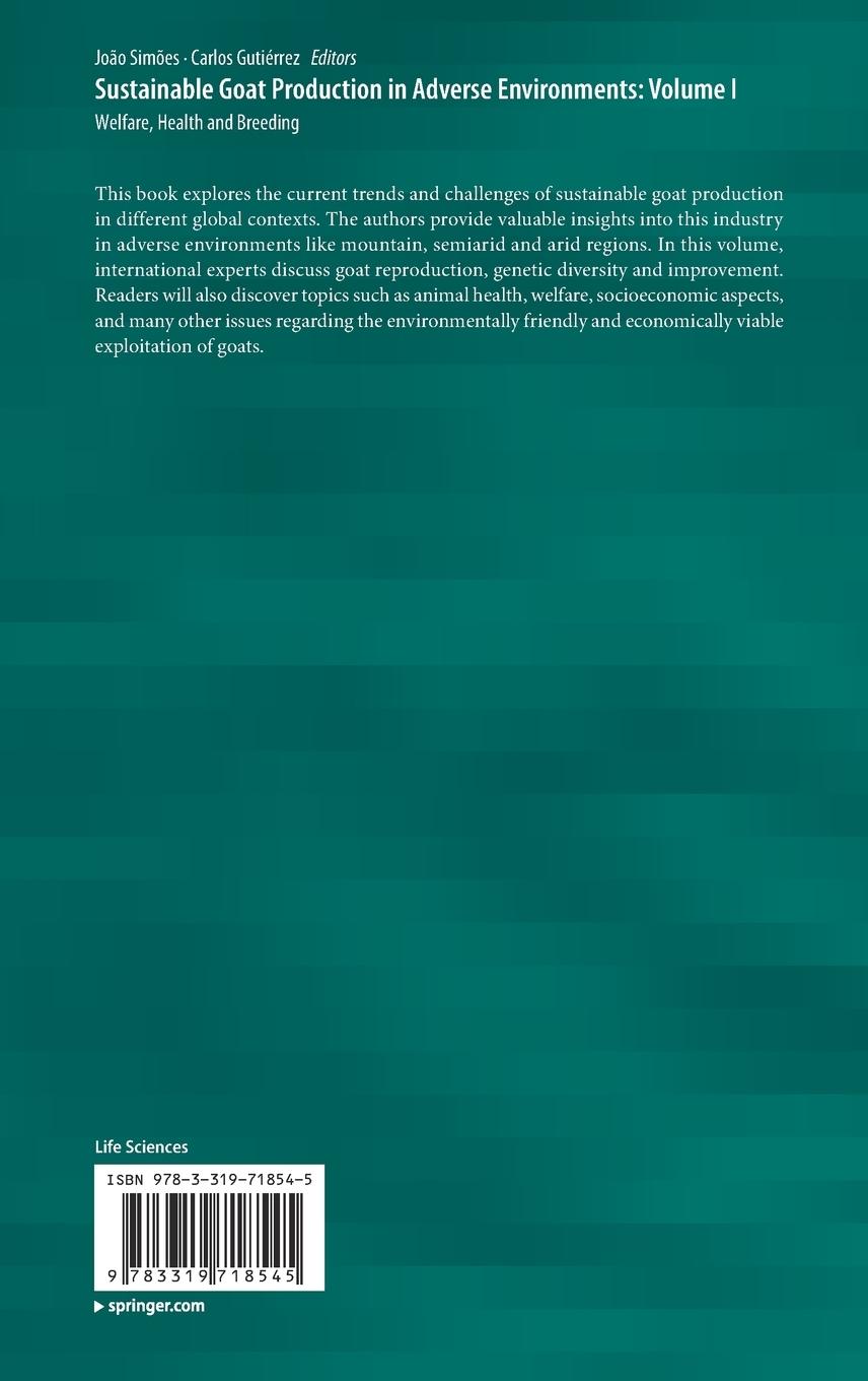 Rückseitencover Sustainable Goat Production in Adverse Environments: Volume I