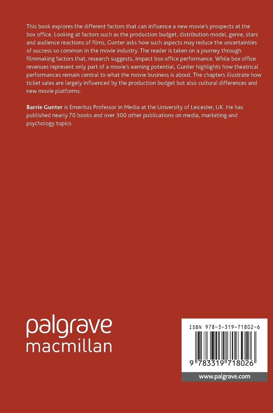 Rückseitencover Predicting Movie Success at the Box Office