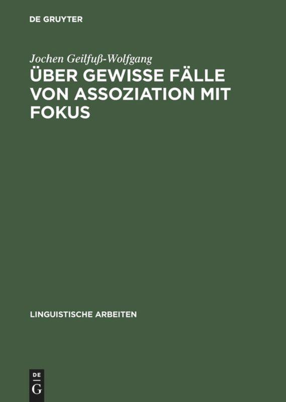 Vorderes Coverbild Über gewisse Fälle von Assoziation mit Fokus