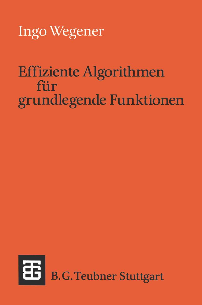 Vorderes Coverbild Effiziente Algorithmen für grundlegende Funktionen