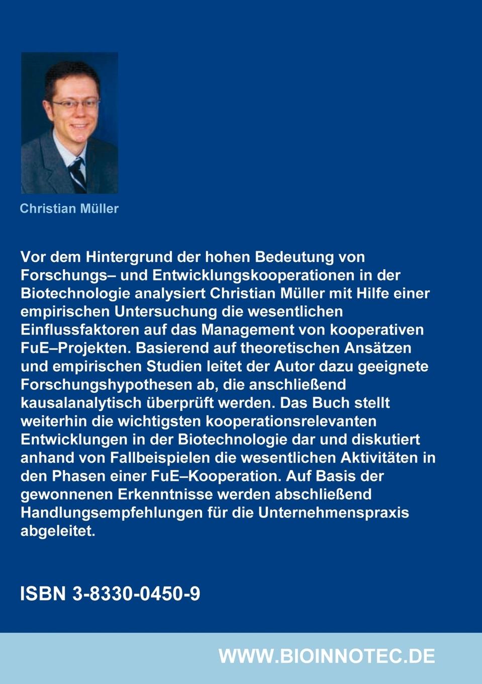 Rückseitencover Projektmanagement in FuE-Kooperationen