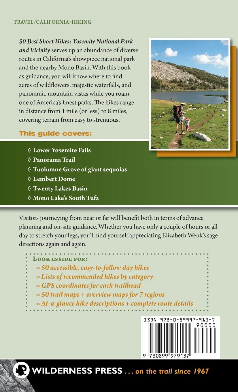 Rückseitencover 50 Best Short Hikes: Yosemite National Park and Vicinity