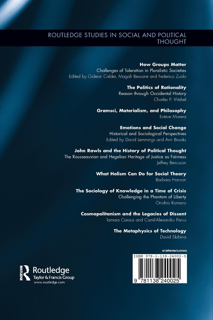 Rückseitencover The Metaphysics of Technology