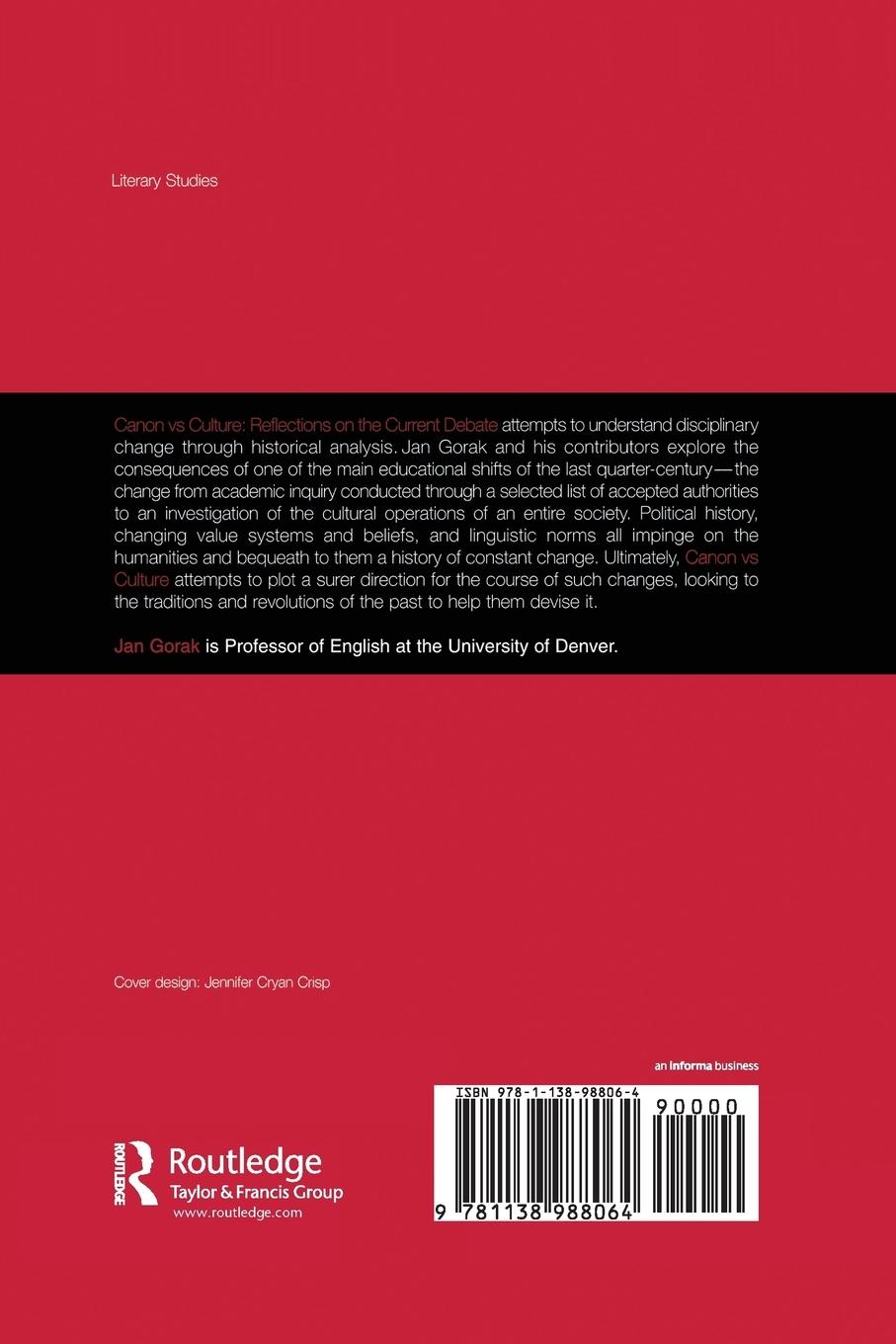 Rückseitencover Canon Vs. Culture