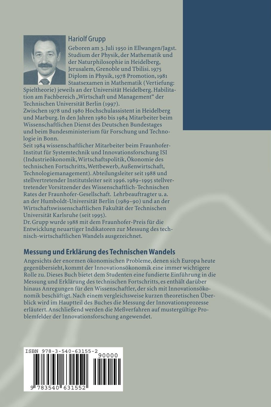 Rückseitencover Messung und Erklärung des Technischen Wandels