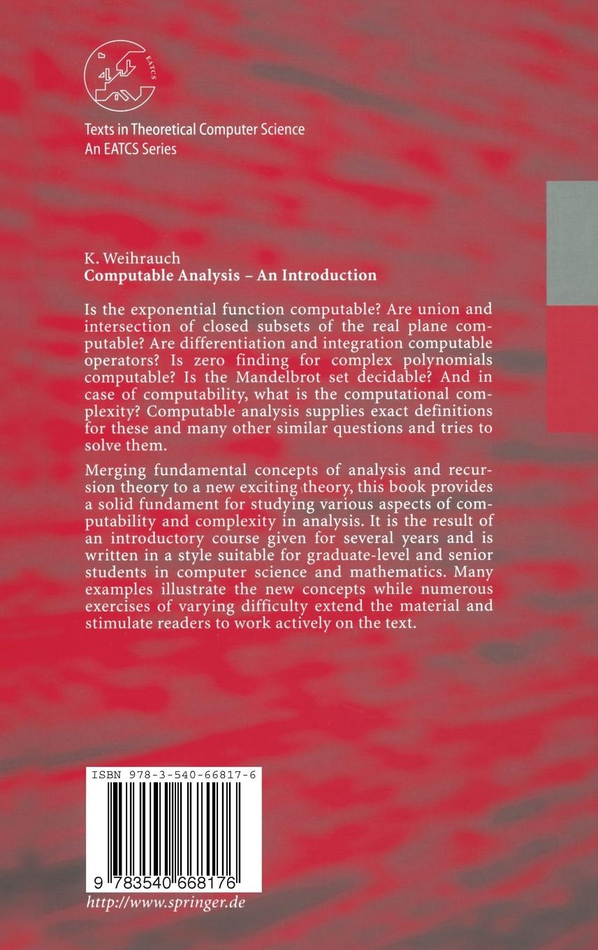 Rückseitencover Computable Analysis