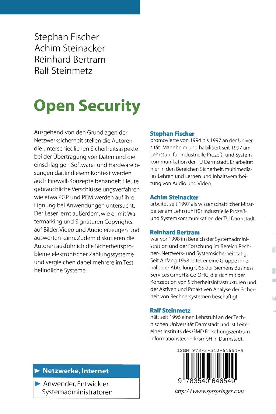 Rückseitencover Open Security