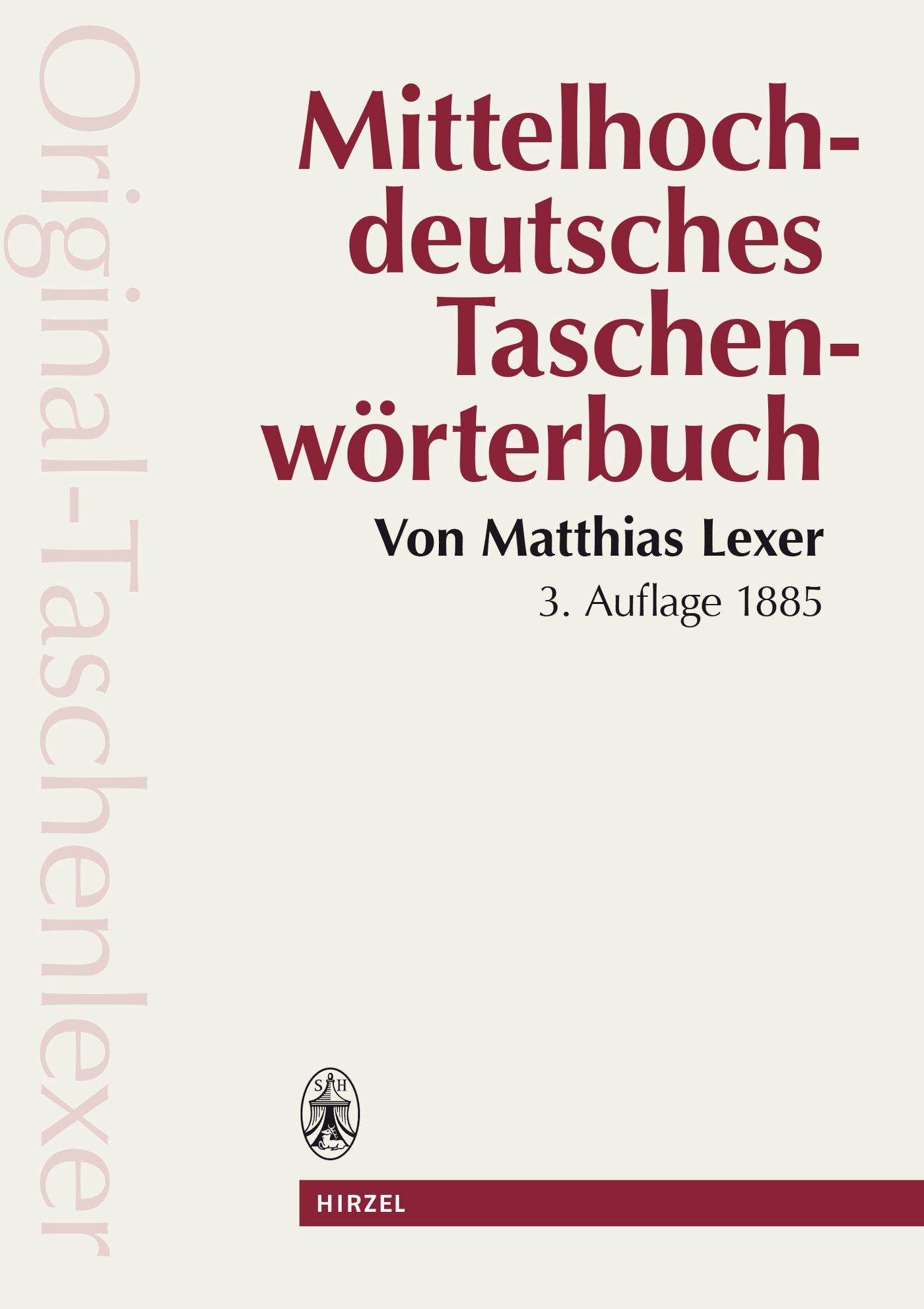 Vorderes Coverbild Mittelhochdeutsches Taschenwörterbuch