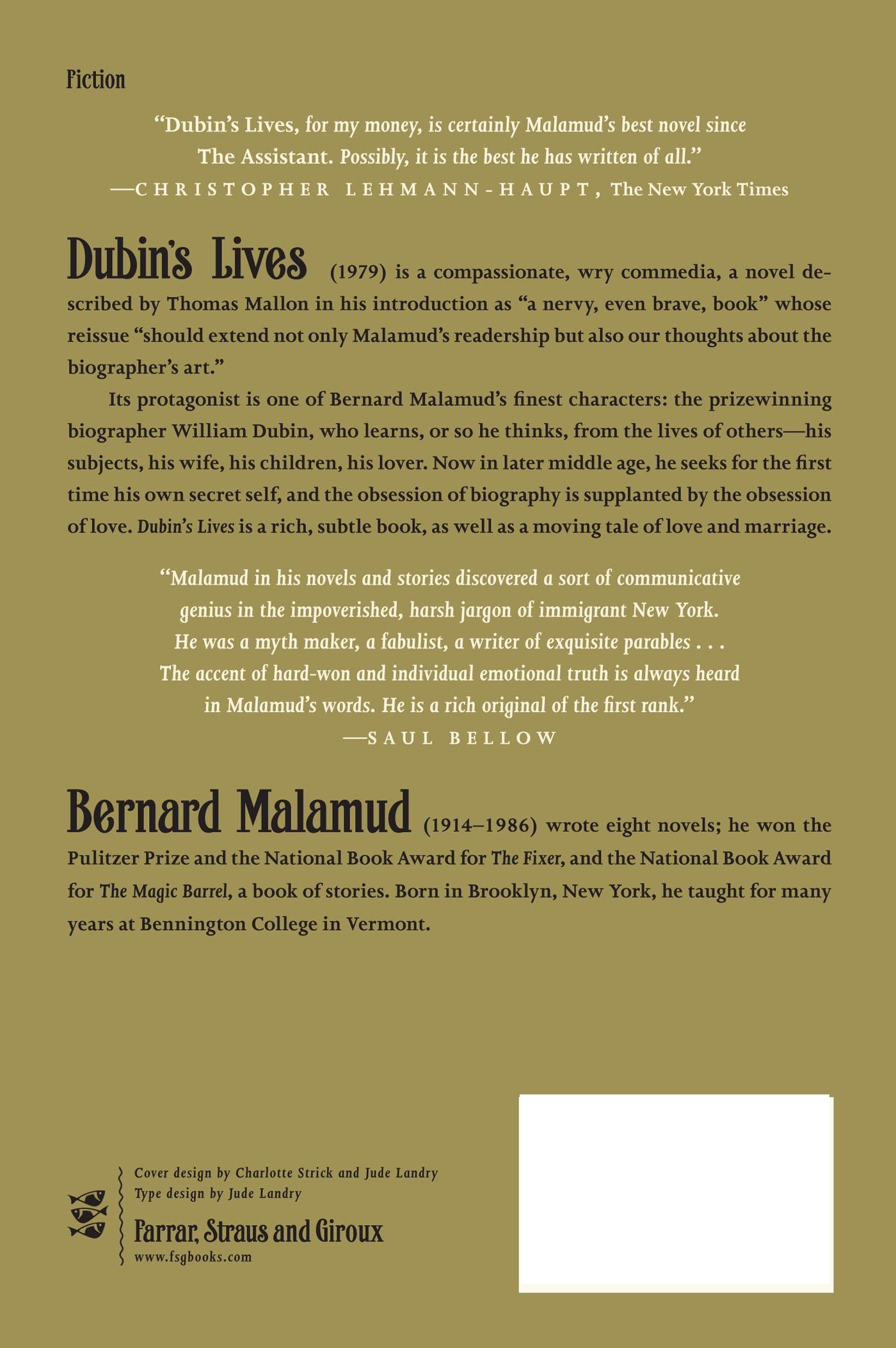 Rückseitencover Dubin's Lives