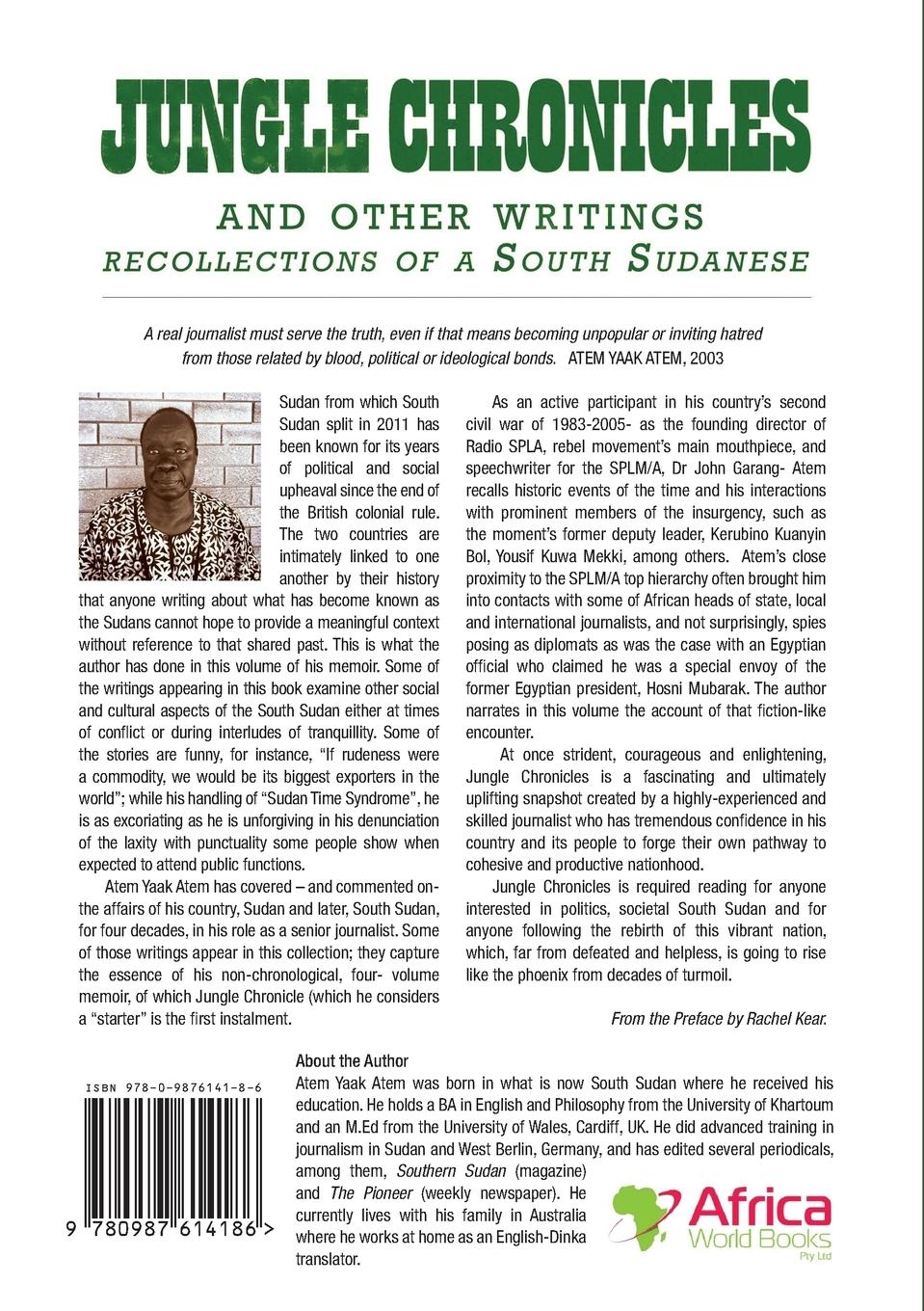 Rückseitencover Jungle Chronicles and Other Writings