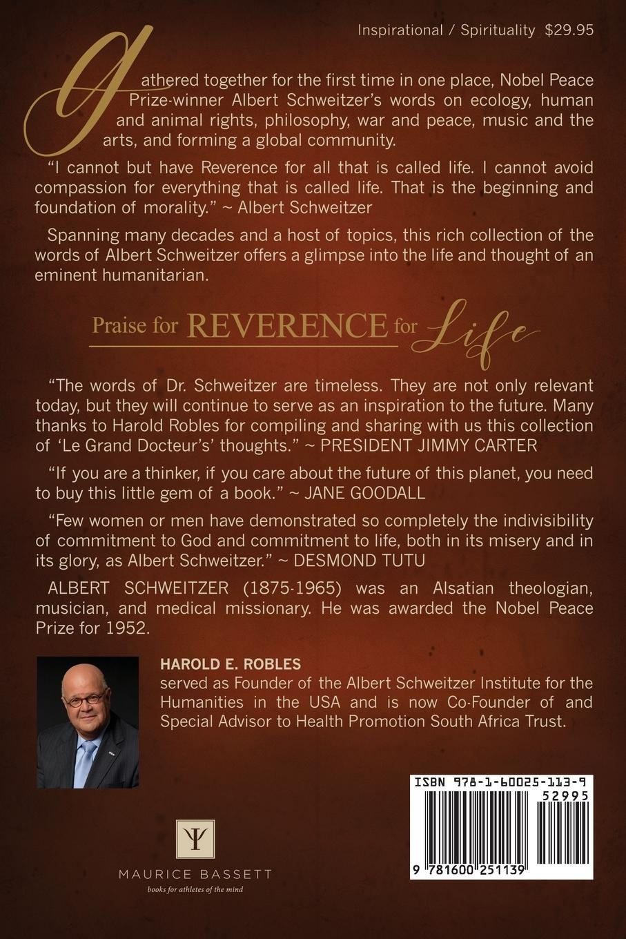 Rückseitencover Reverence for Life