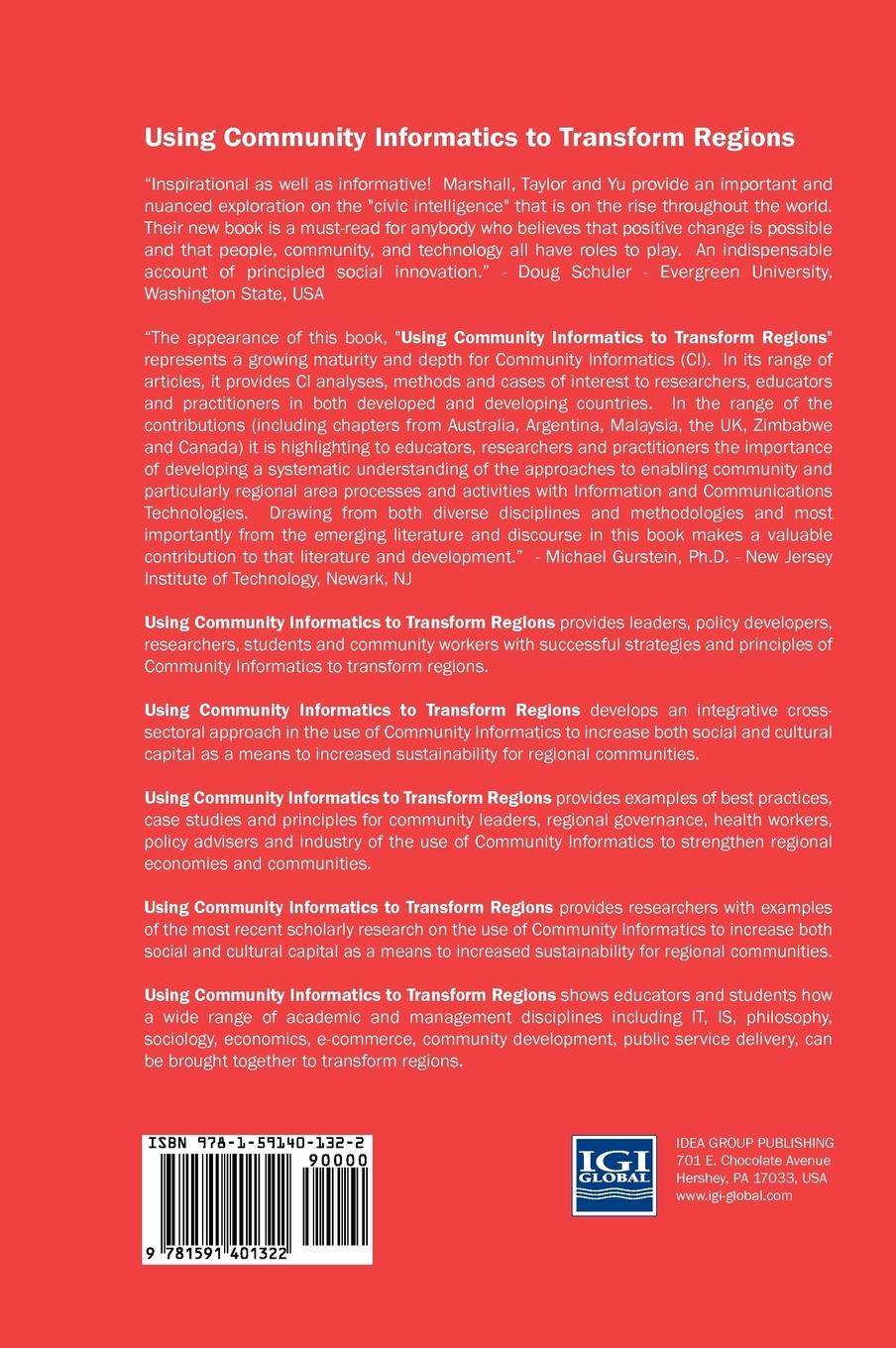 Rückseitencover Using Community Informatics to Transform Regions