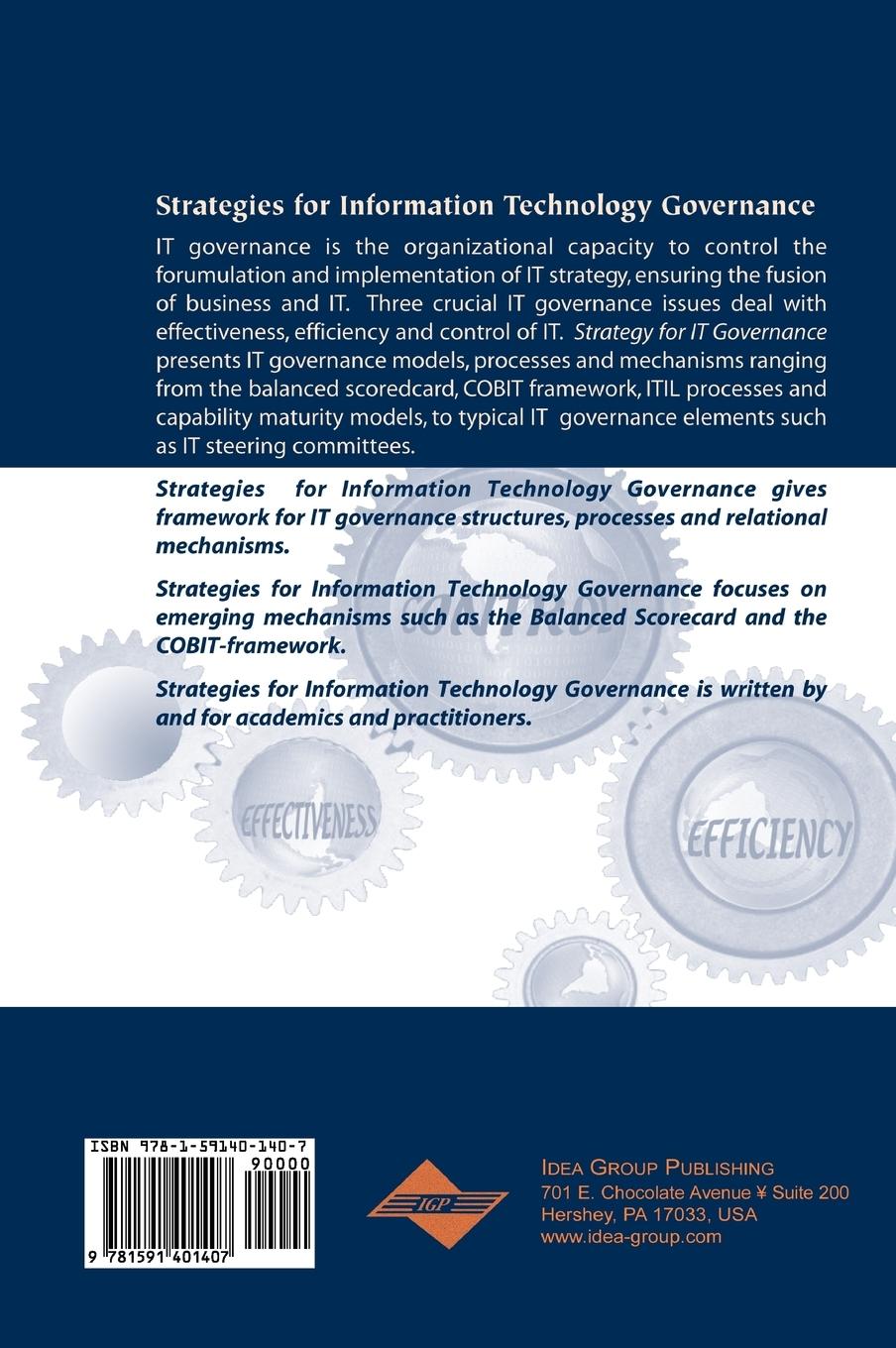 Rückseitencover Strategies for Information Technology Governance