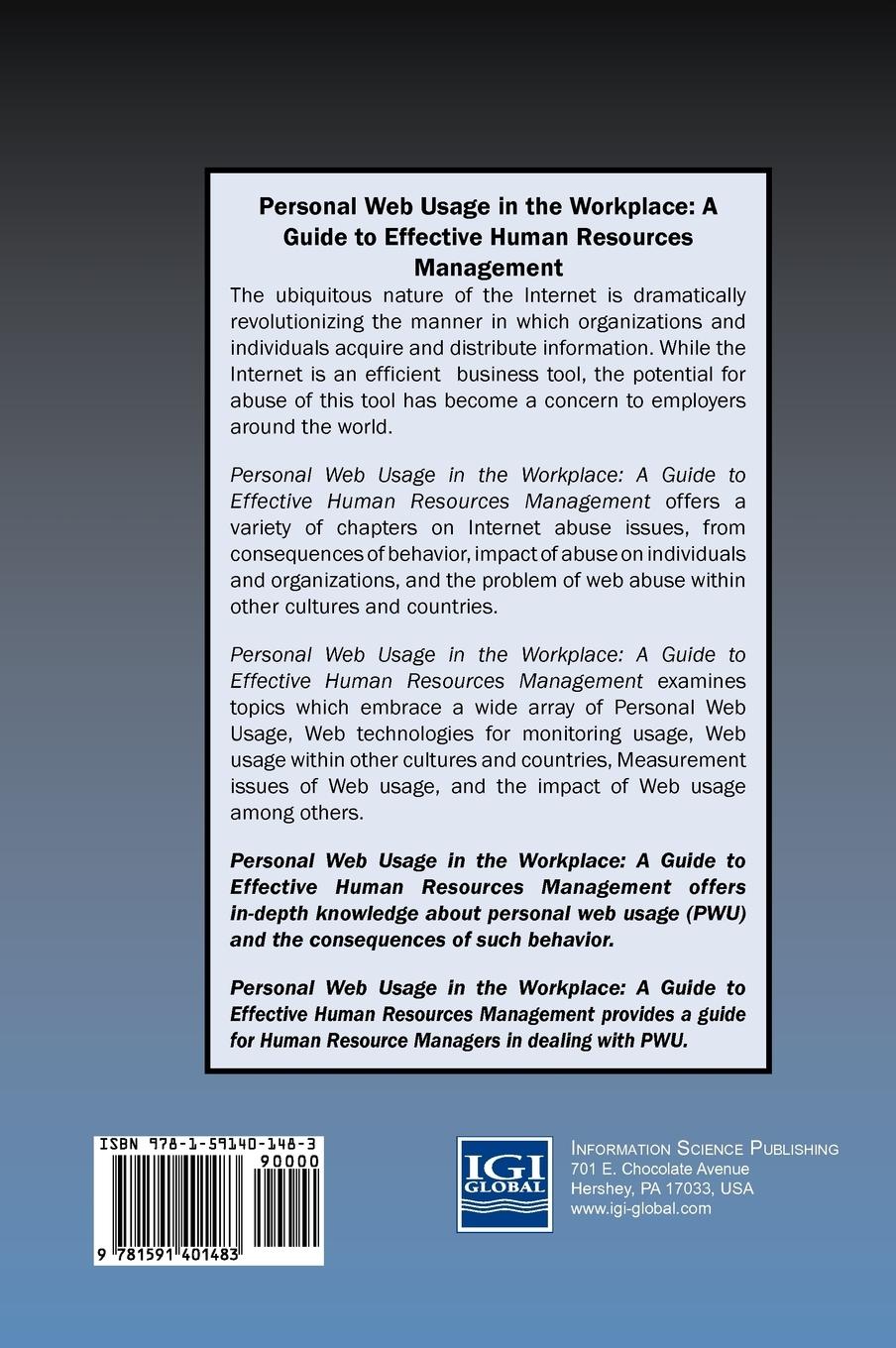 Rückseitencover Personal Web Usage in the Workplace