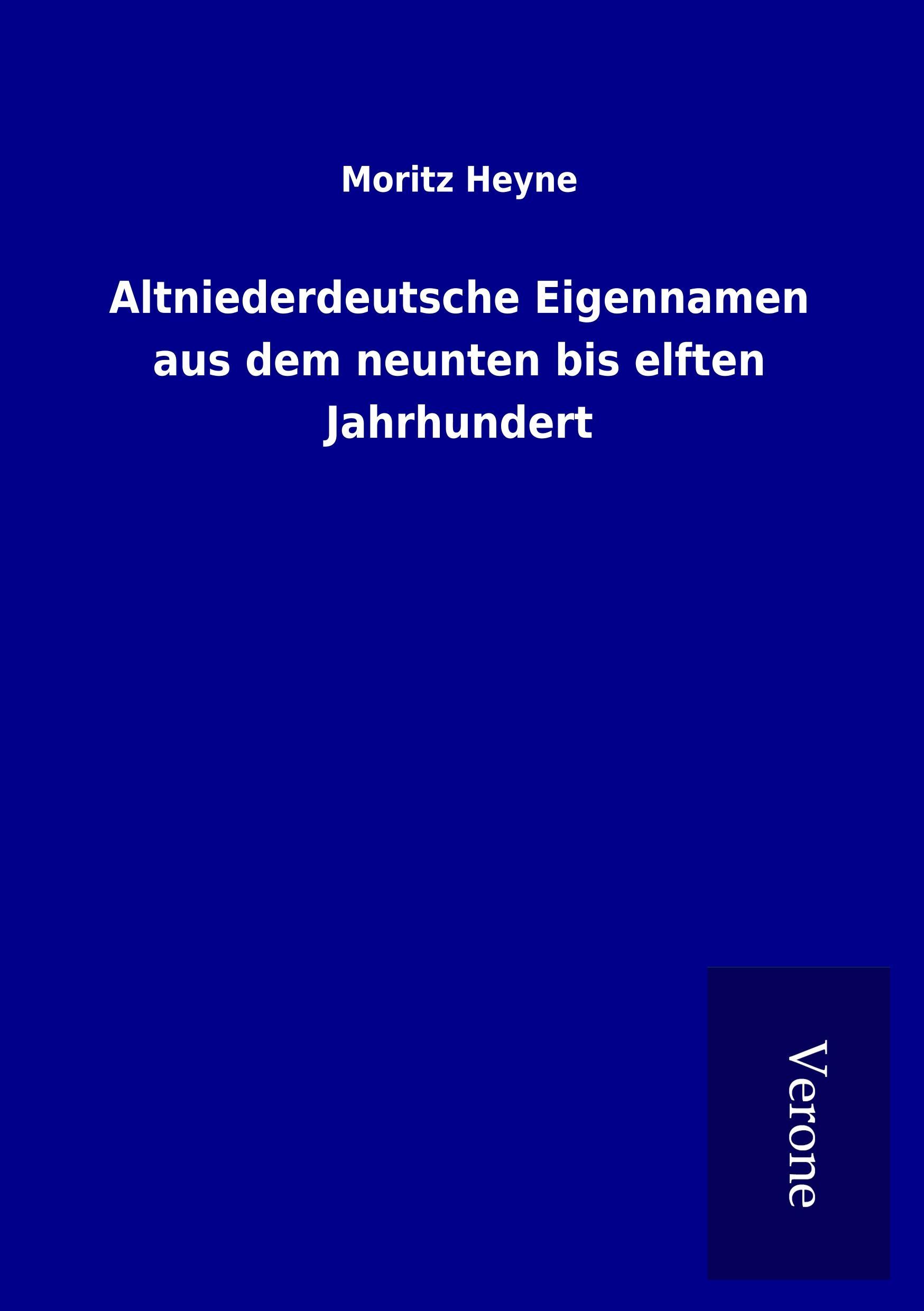 Vorderes Coverbild Altniederdeutsche Eigennamen aus dem neunten bis elften Jahrhundert
