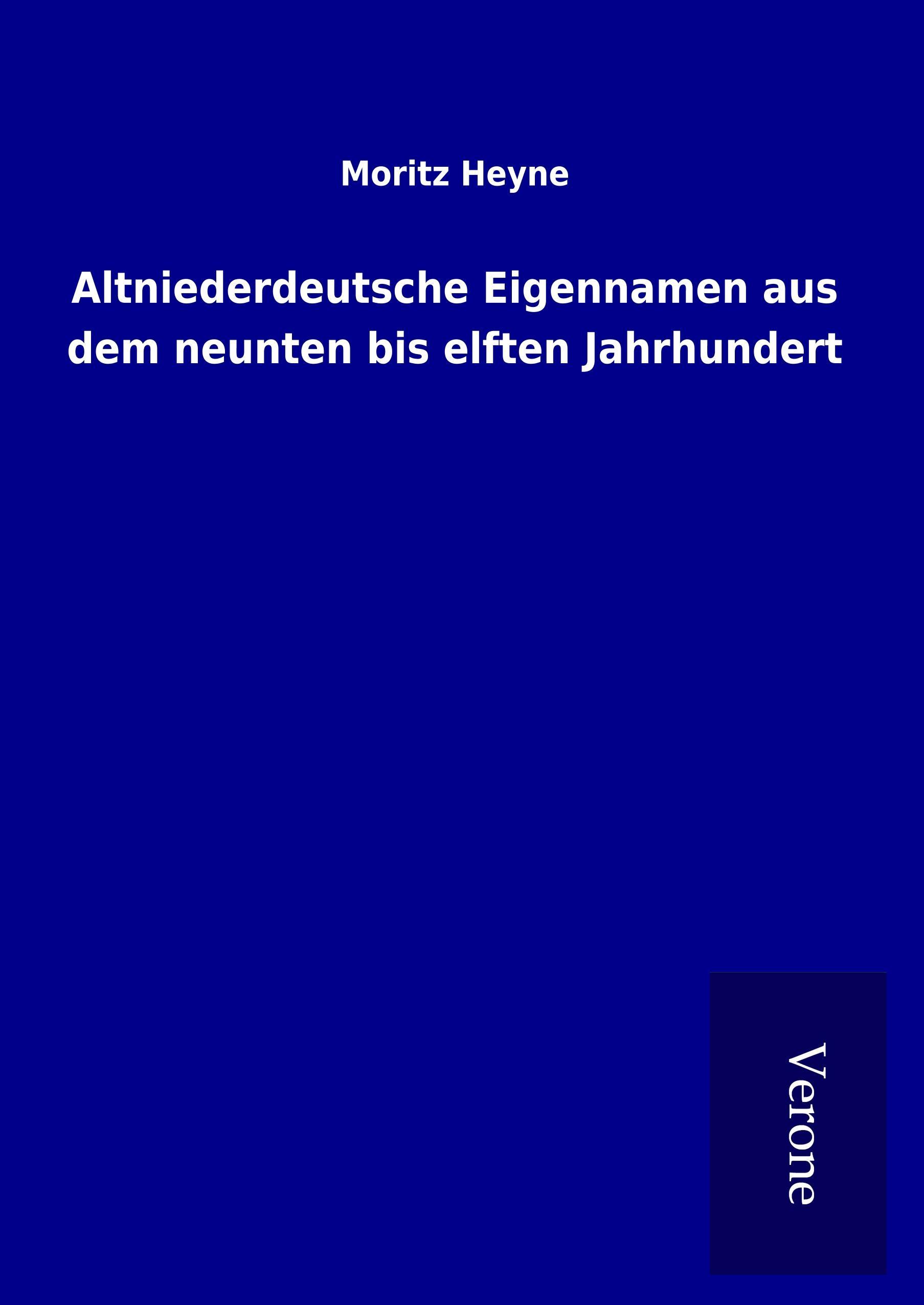 Vorderes Coverbild Altniederdeutsche Eigennamen aus dem neunten bis elften Jahrhundert