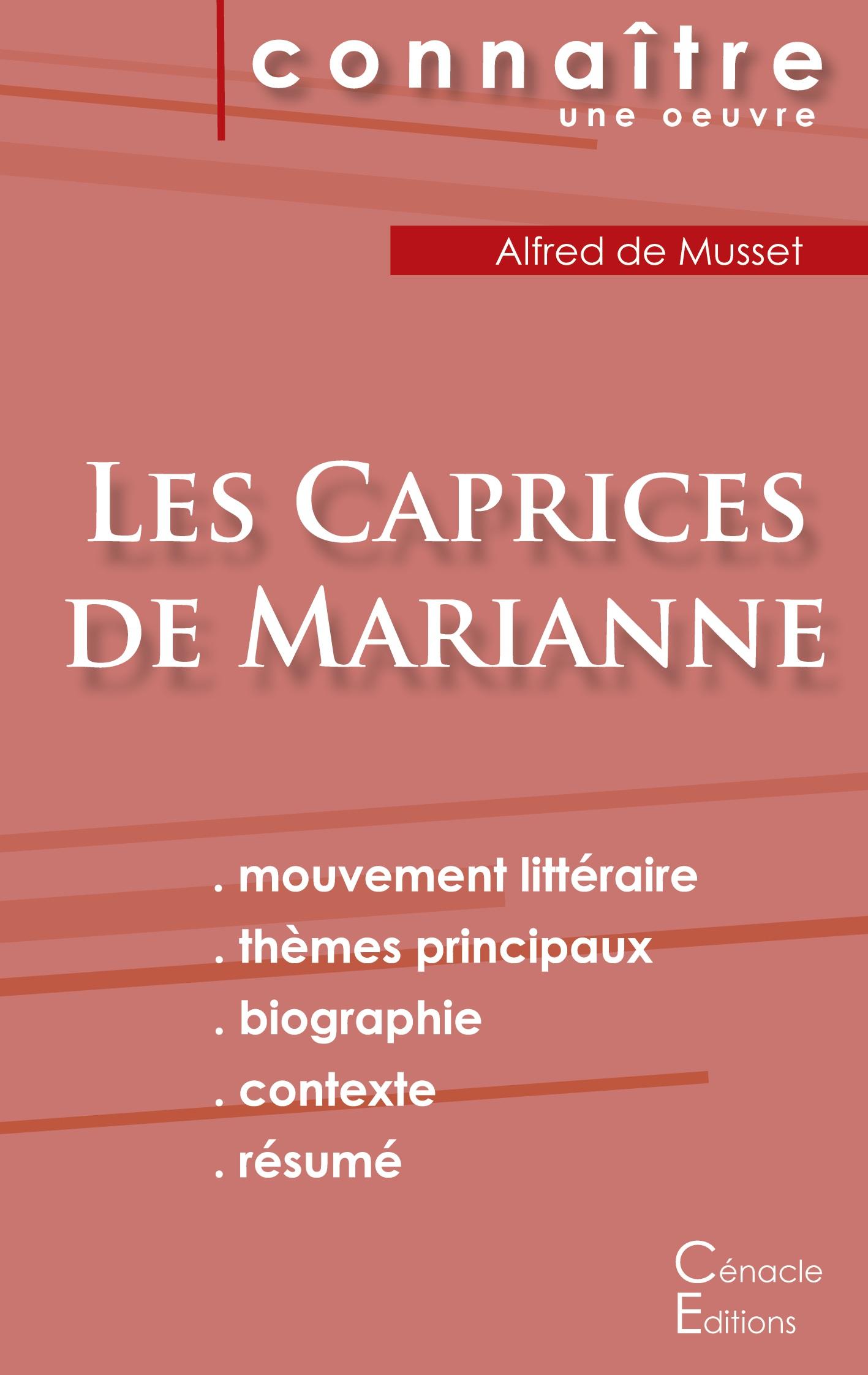 Vorderes Coverbild Fiche de lecture Les Caprices de Marianne de Musset (Analyse littéraire de référence et résumé complet)