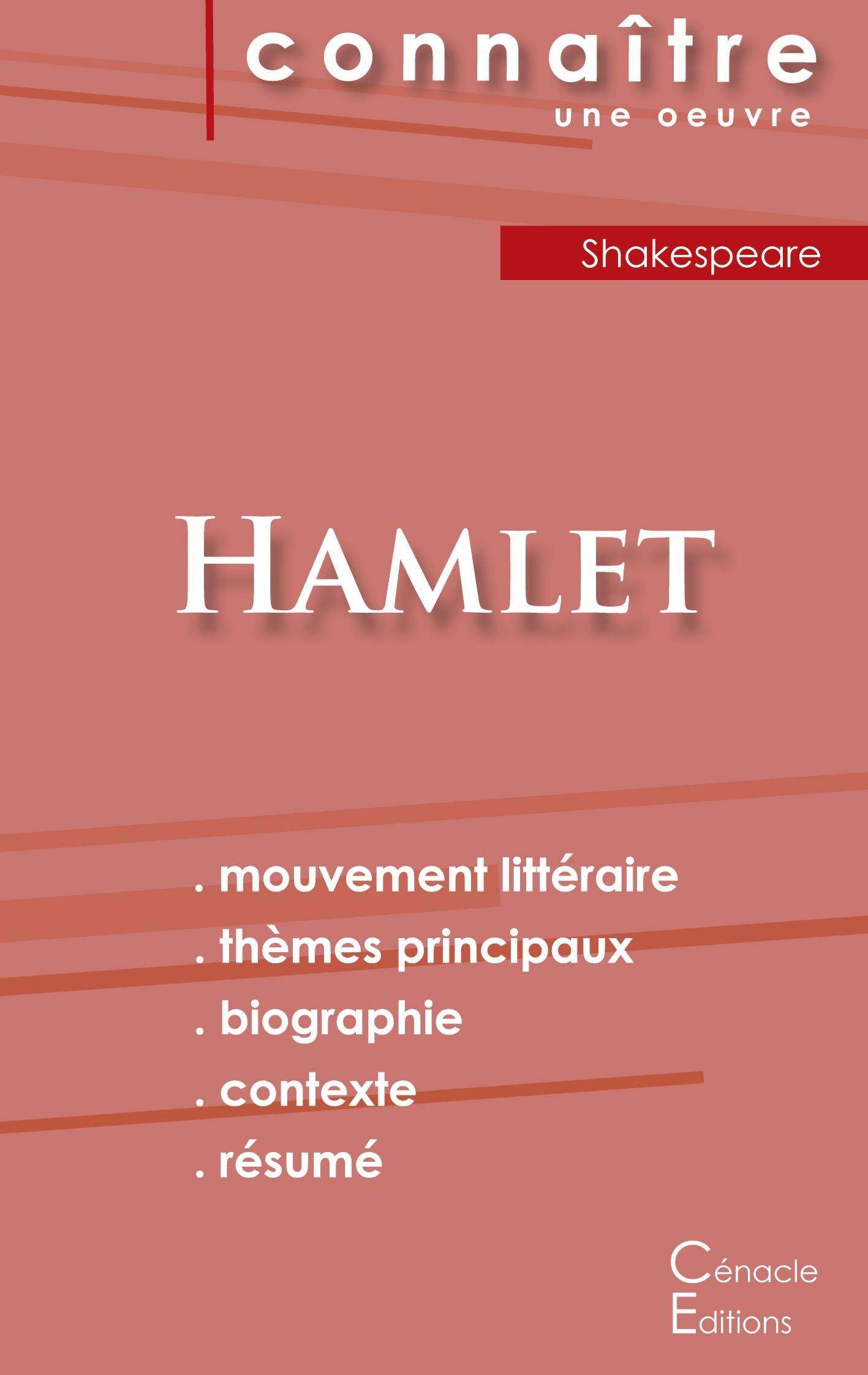 Vorderes Coverbild Fiche de lecture Hamlet de Shakespeare (Analyse littéraire de référence et résumé complet)