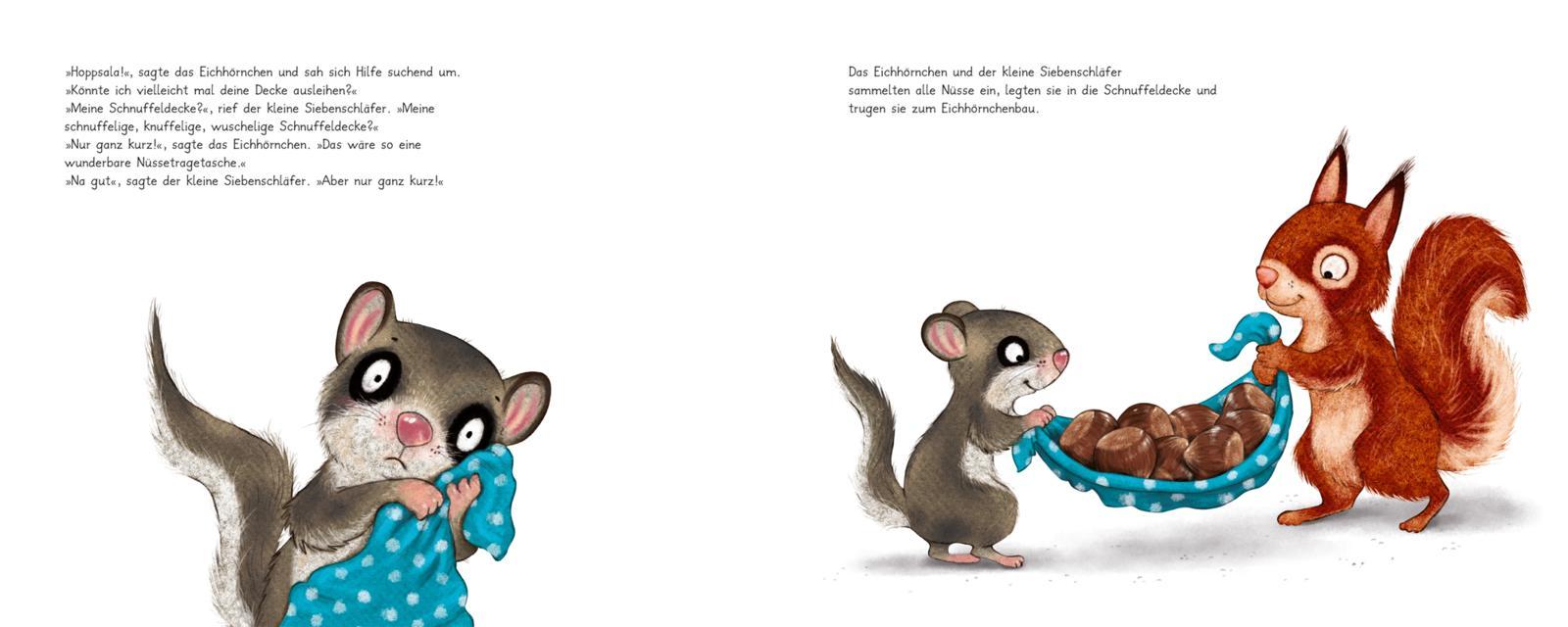 Beispielinhalt (Bild) Der kleine Siebenschläfer 3: Die Geschichte vom kleinen Siebenschläfer, der seine Schnuffeldecke nicht hergeben wollte