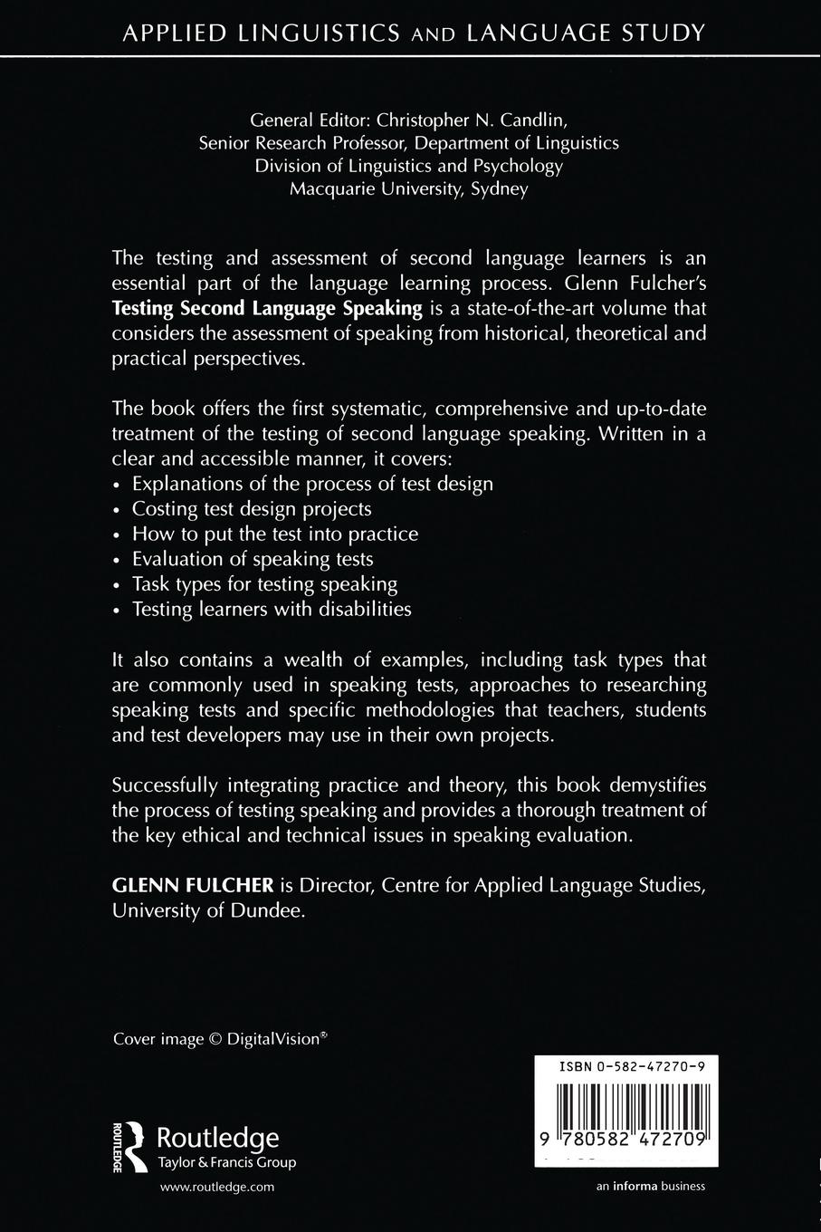 Rückseitencover Testing Second Language Speaking