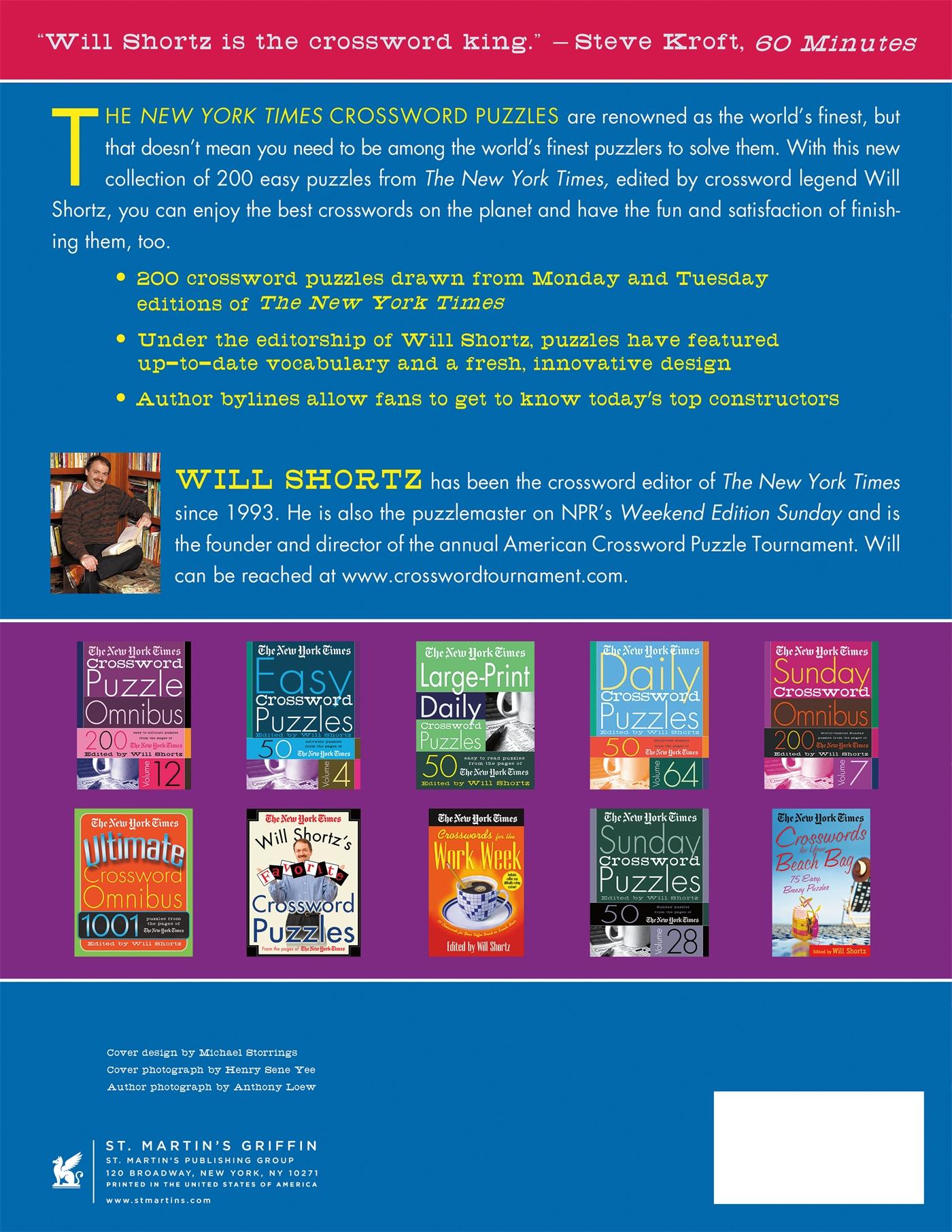 Rückseitencover The New York Times Easy Crossword Puzzle Omnibus Volume 2