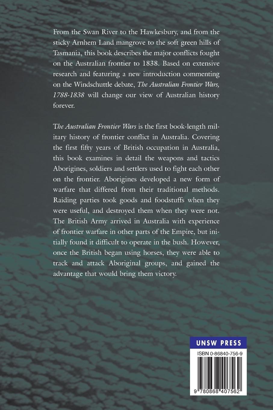 Rückseitencover Australian Frontier Wars, 1788-1838