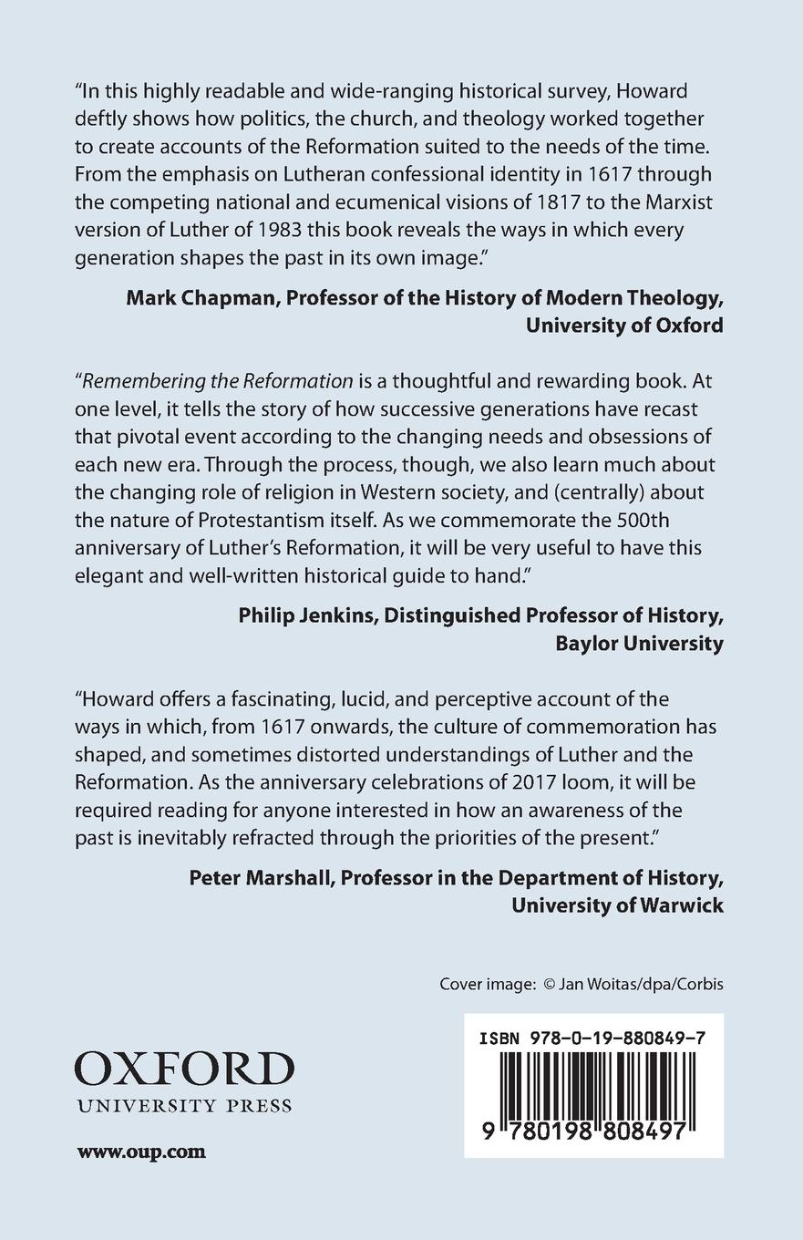 Rückseitencover Remembering the Reformation