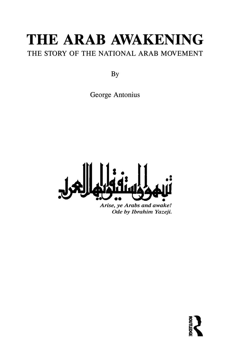 Vorderes Coverbild The Arab Awakening