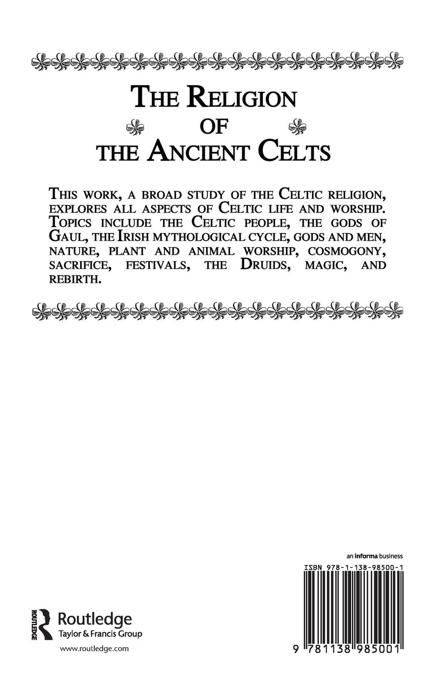 Rückseitencover Religion Of The Ancient Celts