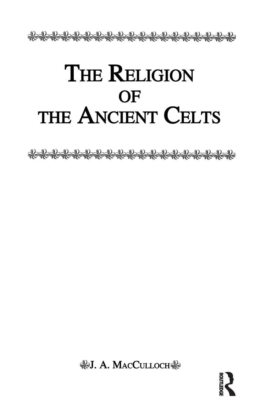 Vorderes Coverbild Religion Of The Ancient Celts