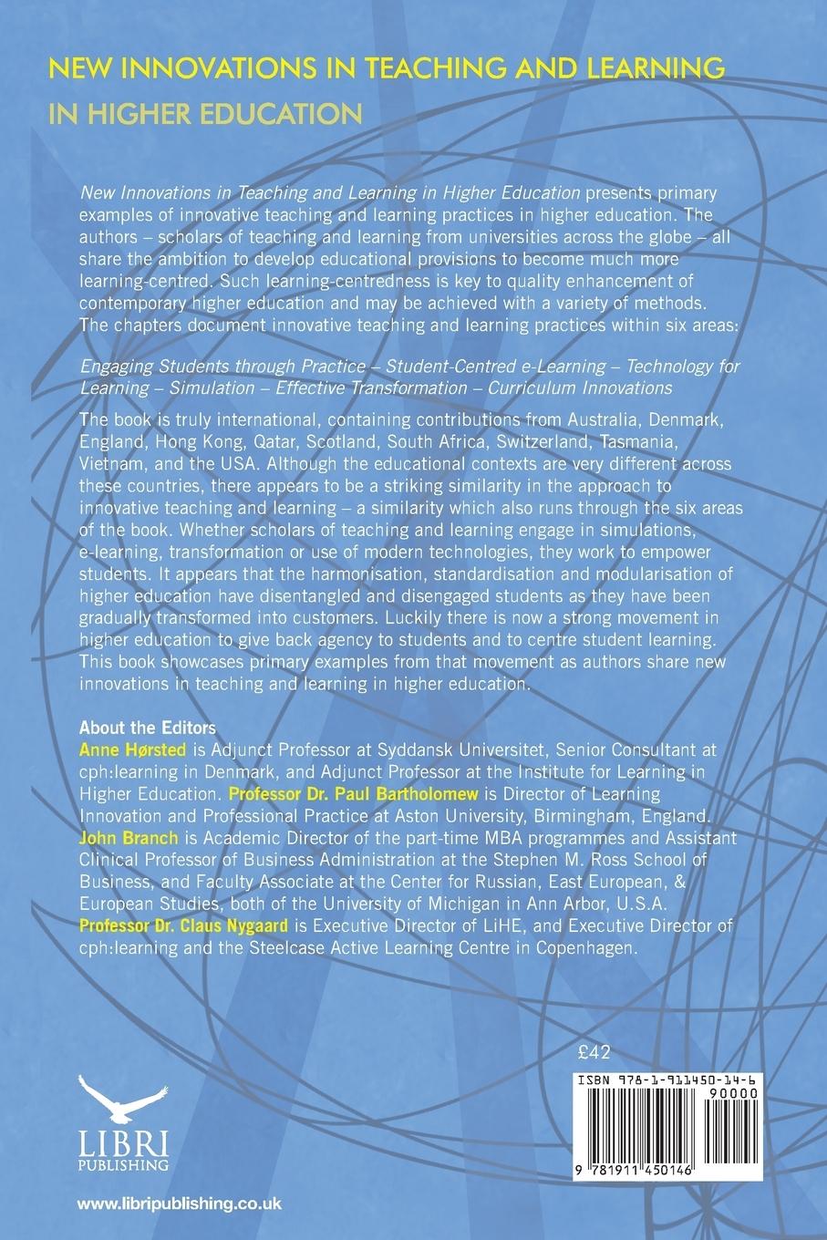 Rückseitencover New Innovations in Teaching and Learning in Higher Education