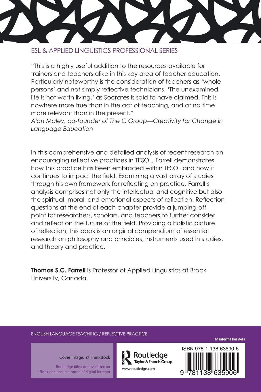 Rückseitencover Research on Reflective Practice in TESOL