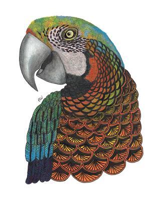 Vorderes Coverbild Tangleeasy Lined Journal Parrot