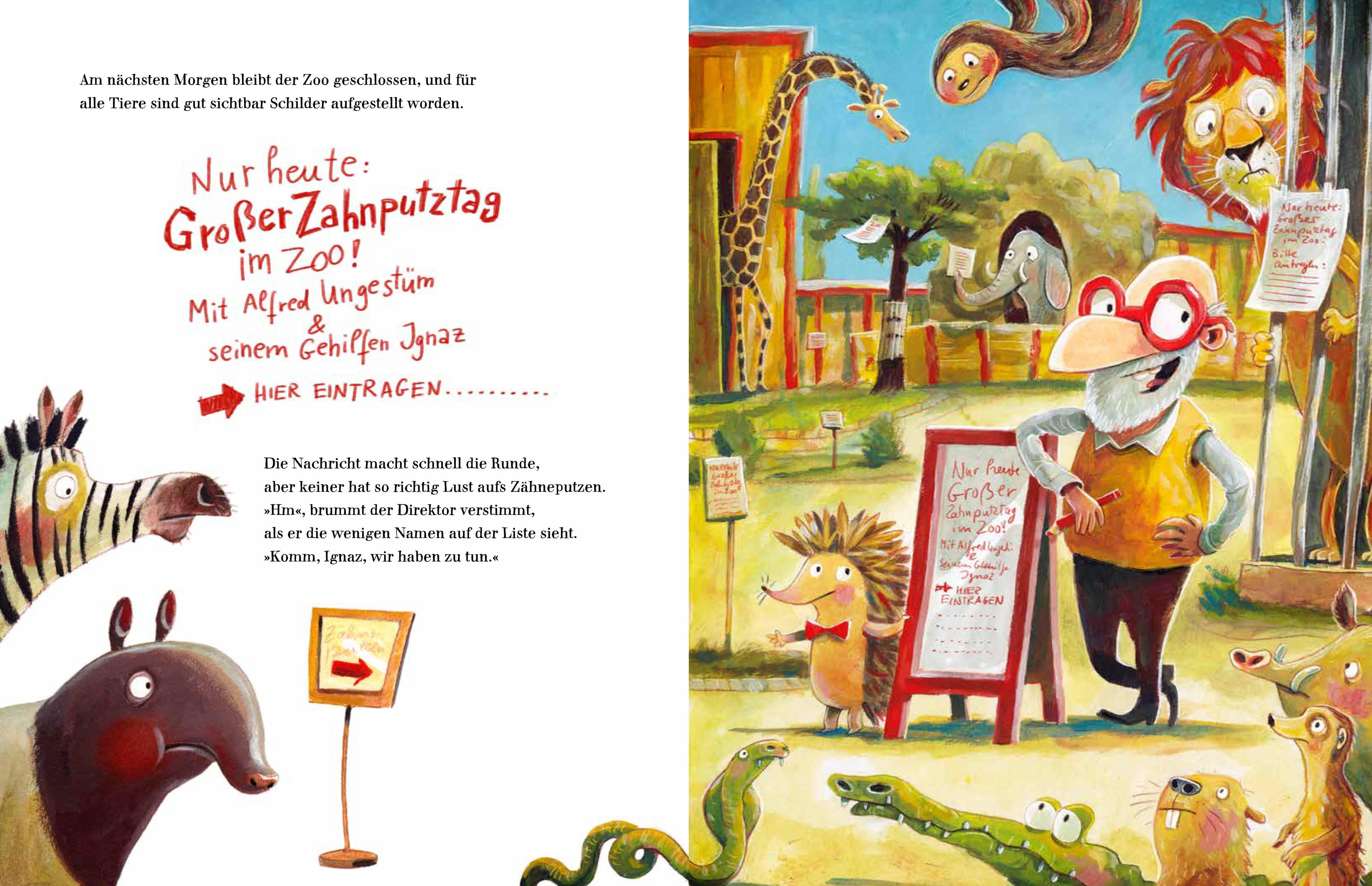 Beispielinhalt (Bild) Der große Zahnputztag im Zoo