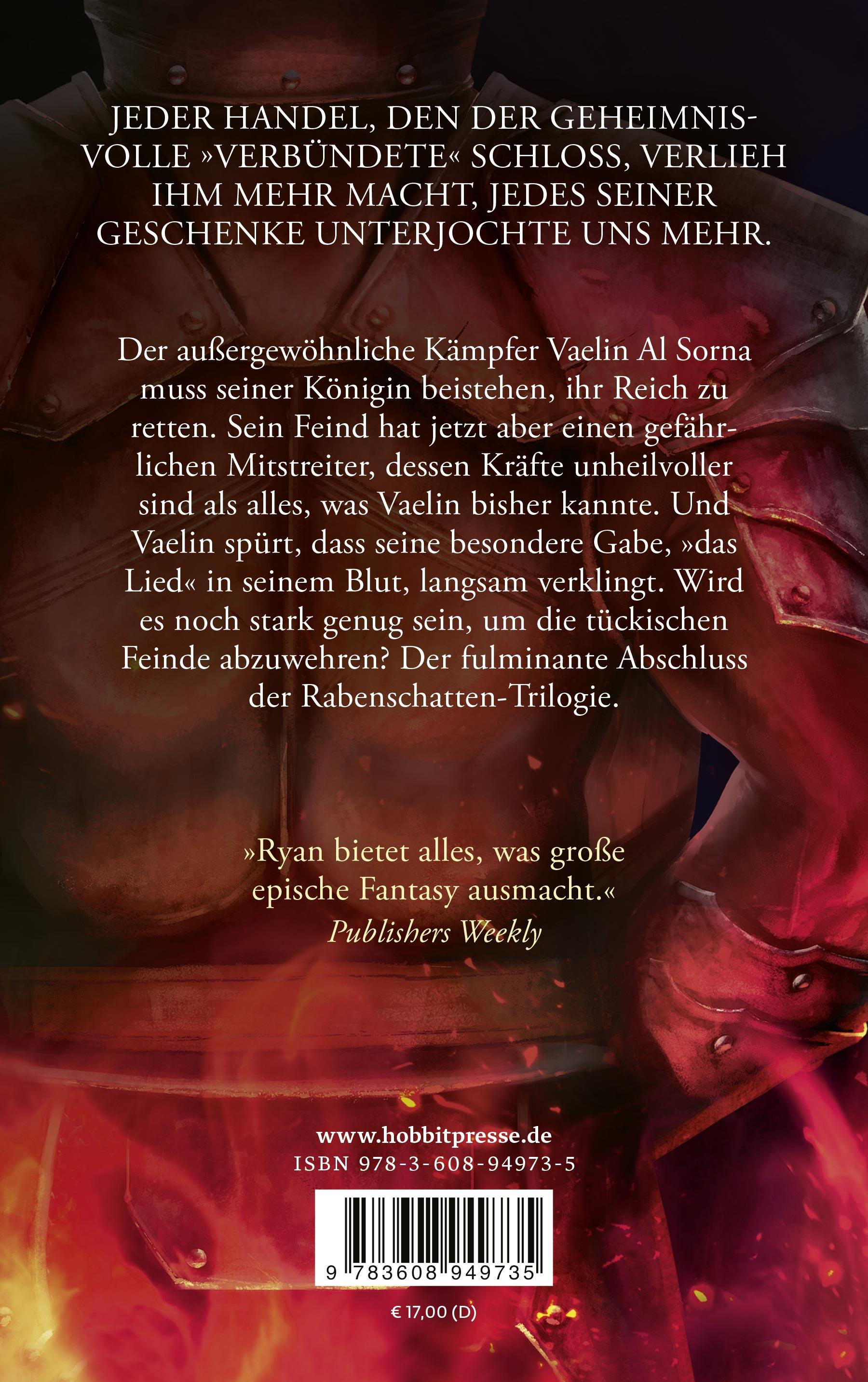 Rückseitencover Die Königin der Flammen (Rabenschatten, Bd. 3)