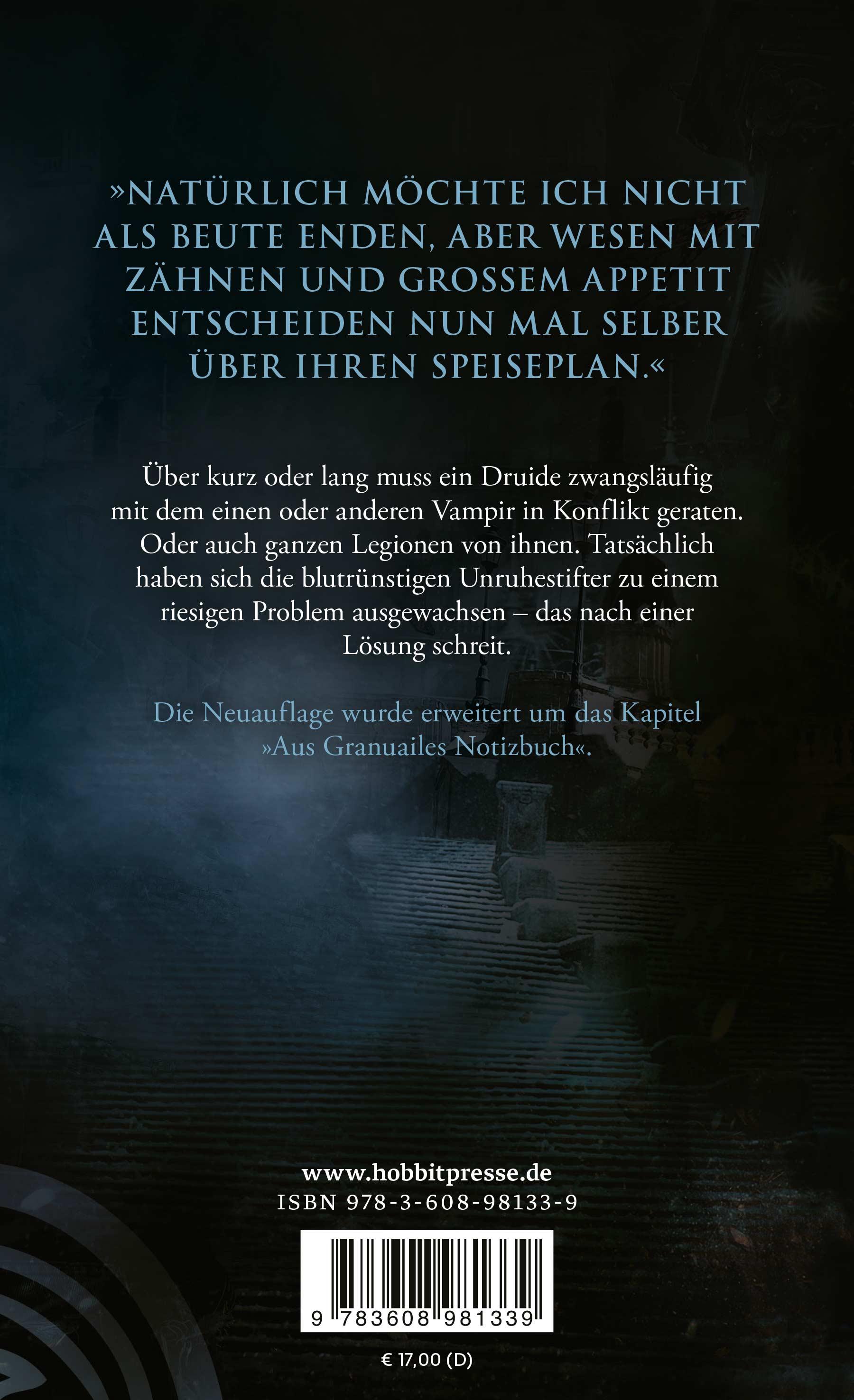 Rückseitencover Aufgespießt. Die Chronik des Eisernen Druiden 8