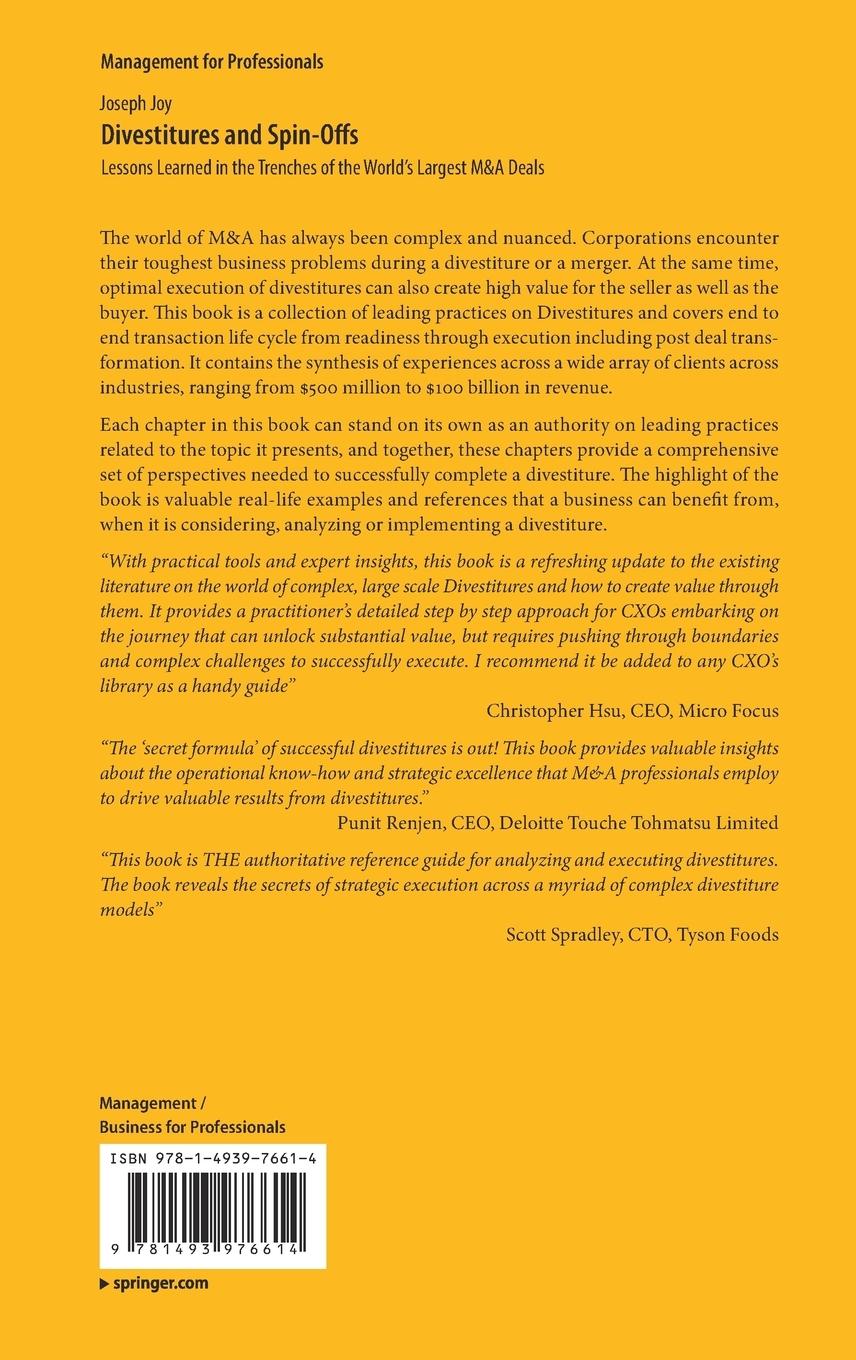 Rückseitencover Divestitures and Spin-Offs