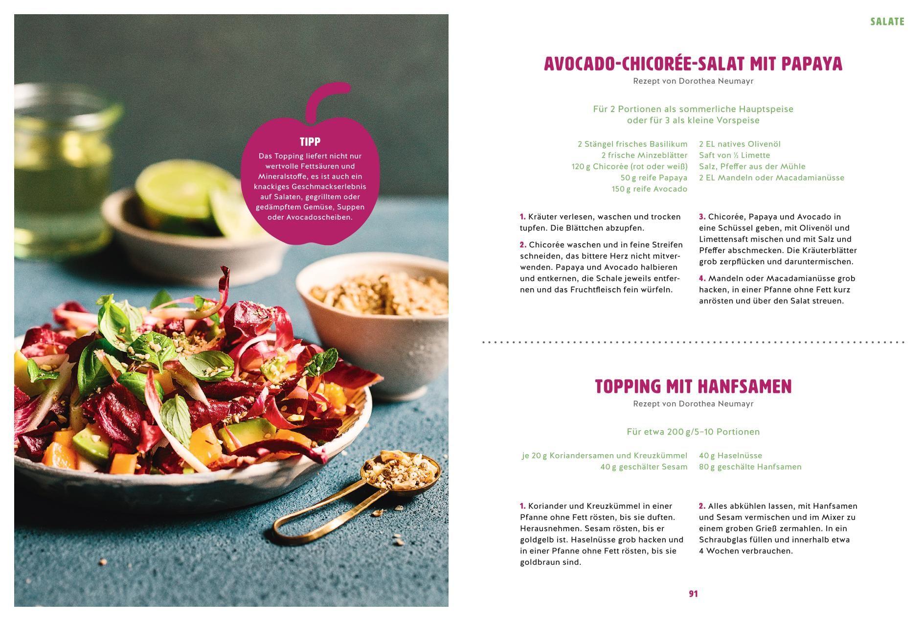 Beispielinhalt (Bild) Die Peace Food Keto-Kur