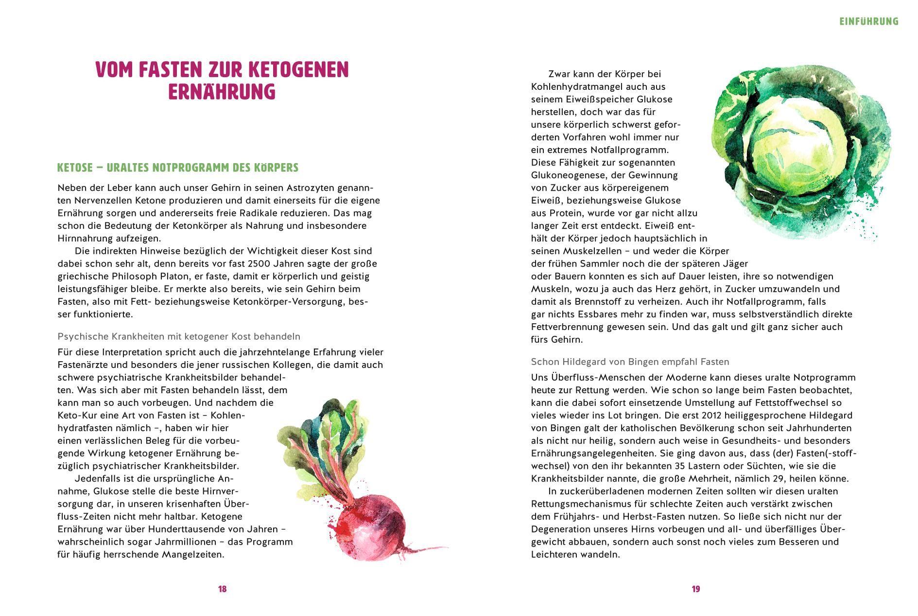 Beispielinhalt (Bild) Die Peace Food Keto-Kur