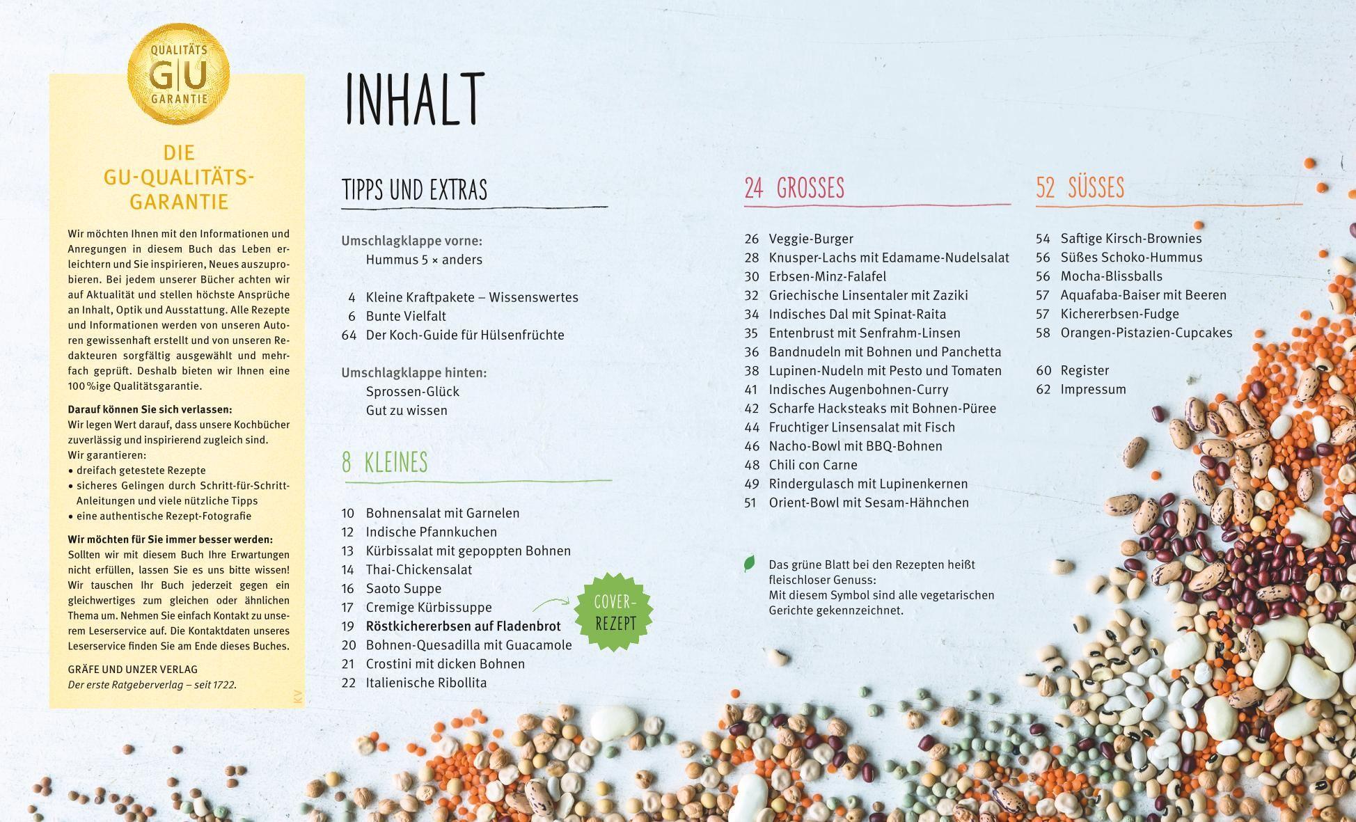 Beispielinhalt (Bild) Linsen, Kichererbsen & Co.