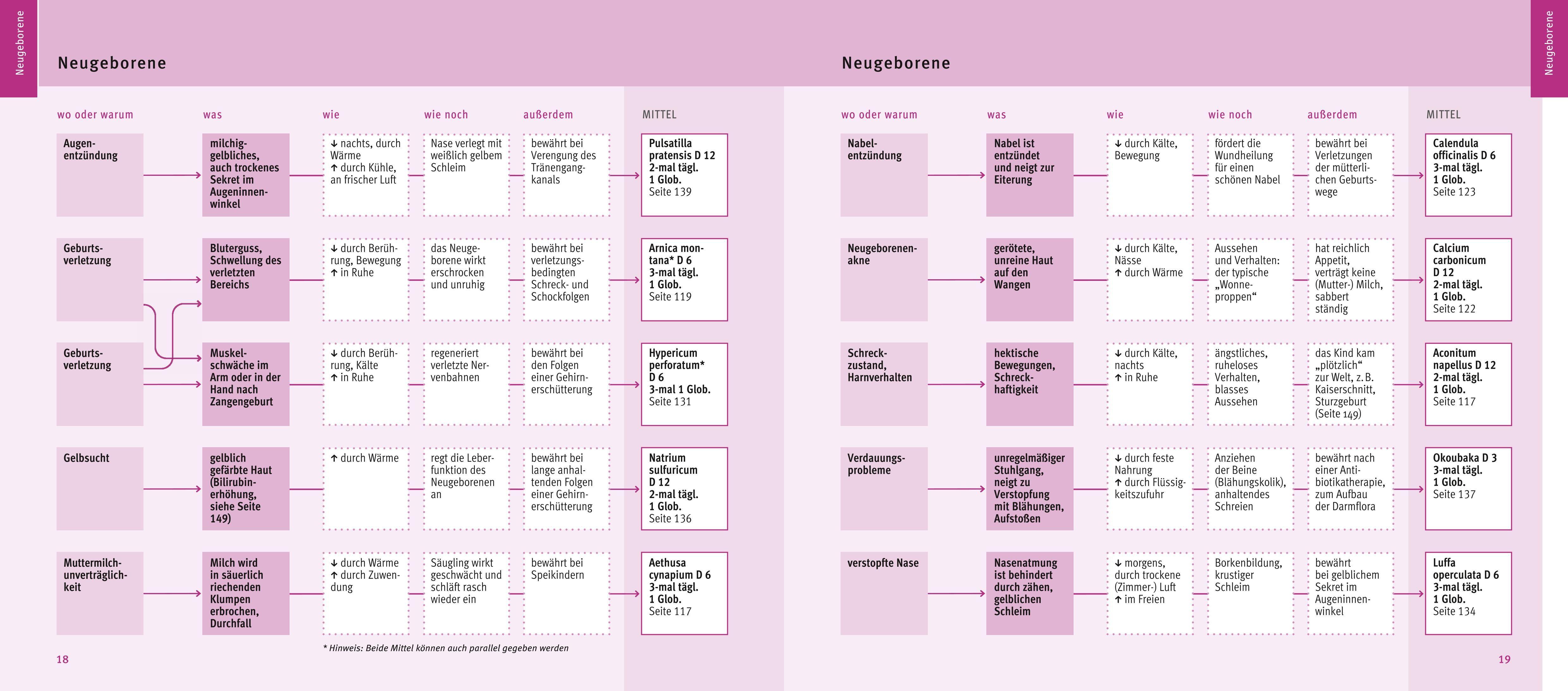 Beispielinhalt (Bild) Quickfinder- Homöopathie für Kinder