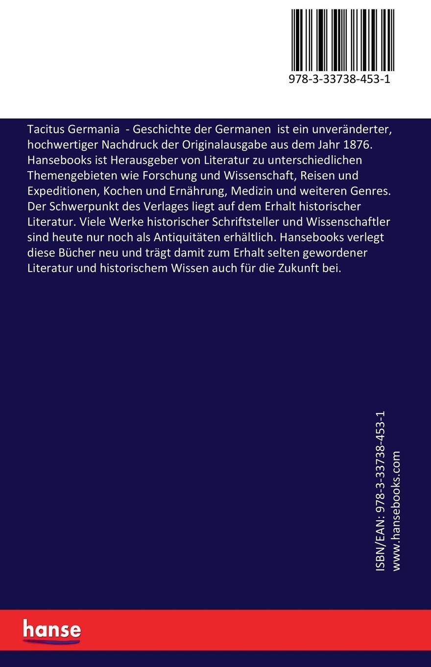 Rückseitencover Tacitus Germania