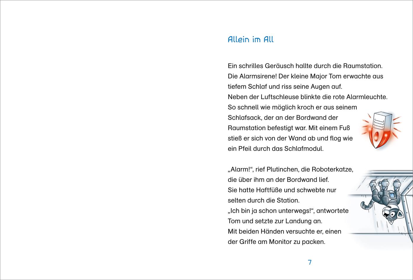 Beispielinhalt (Bild) Der kleine Major Tom, Band 1: Völlig losgelöst